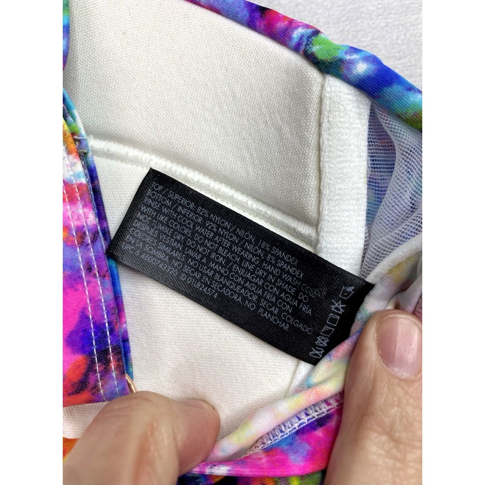 Swims Smart & Sexy Tankini Top Womens Tankini 38D Multicolor Tie Dye Underwire Beach Swimwear Adjustable Padded Size XS / US 0-2 / IT 36-38 - 7 Thumbnail