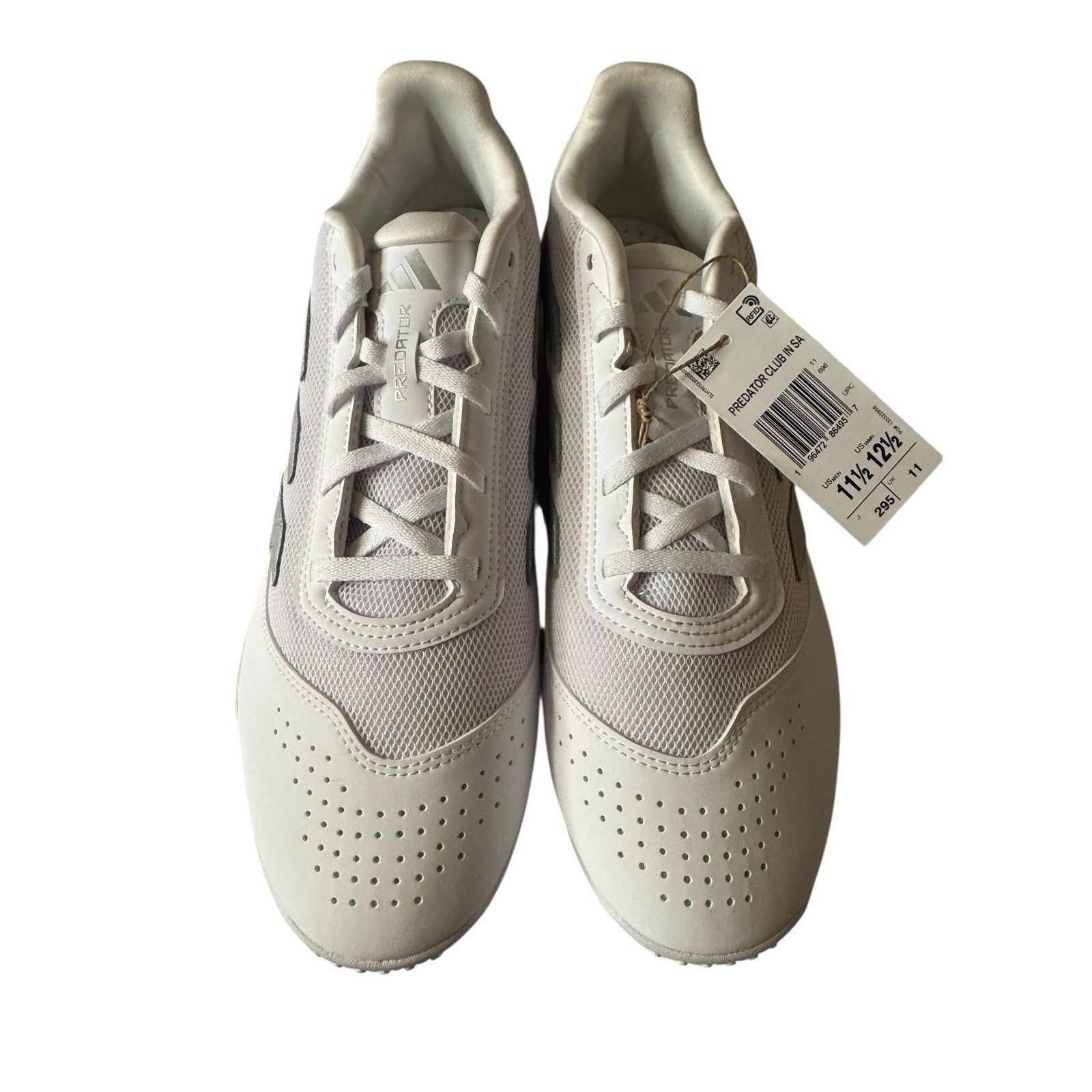 Adidas Adidas NEW Predator Club Soccer Shoes White Gray Size US 11.5 / EU 44-45 - 3 Thumbnail
