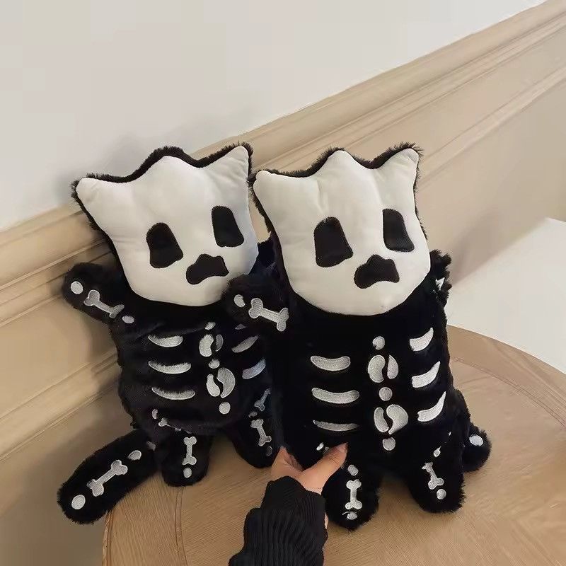 Japanese Brand Skull Gothic Punk Cartoon Plush Backpack Size ONE SIZE - 6 Thumbnail
