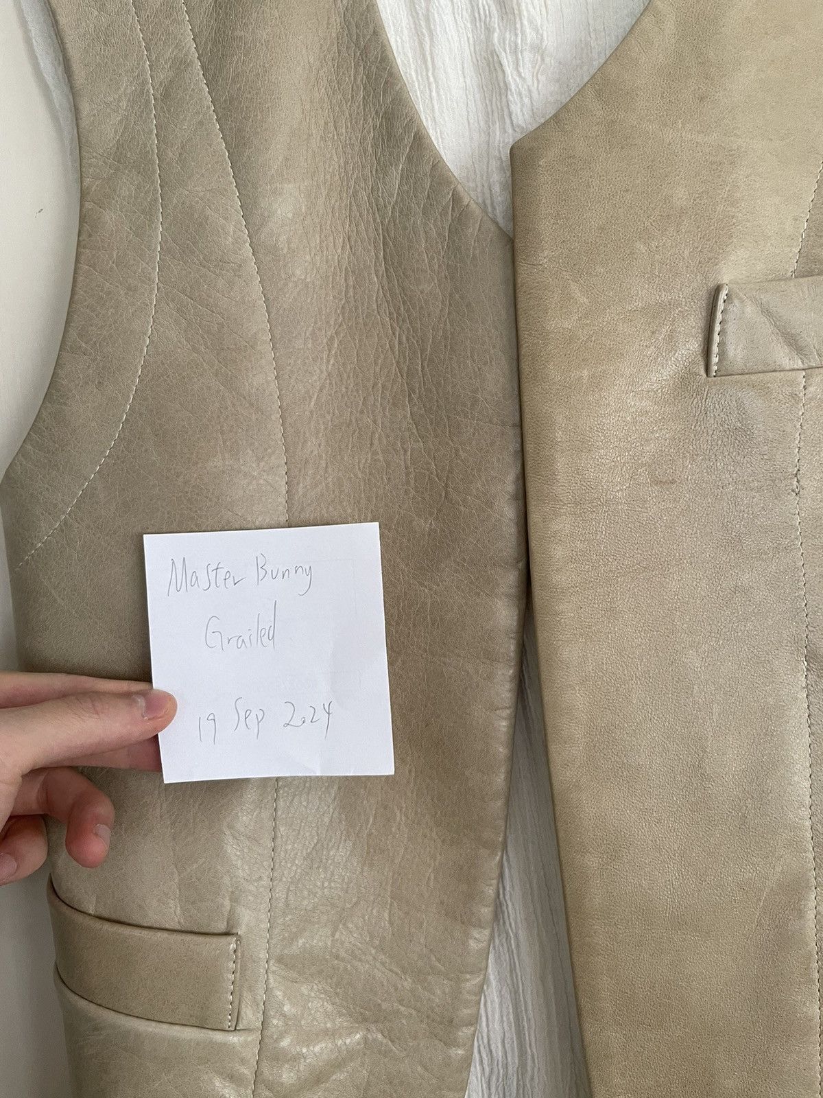 Other Olubiyi Thomas leather waistcoat vest Size 48S - 8 Thumbnail