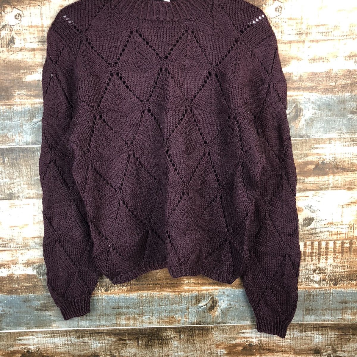 Homespun Knitwear Japanese Brand Dark Purple Knitwear #A1708 Size US M / EU 48-50 / 2 - 3 Thumbnail