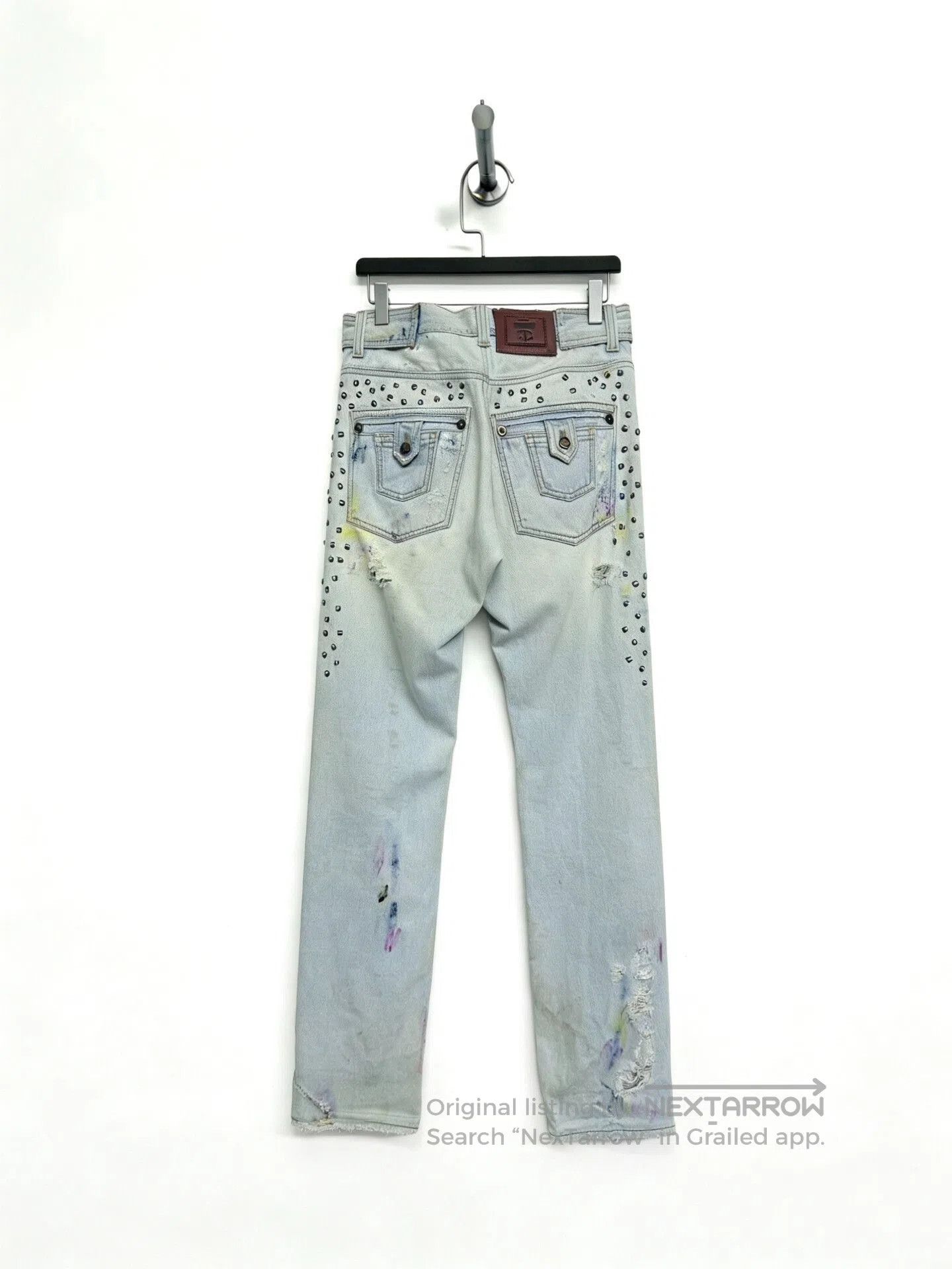 Just Cavalli Just Cavalli Ink Wash Distressed Jeans. Size US 34 / EU 50 - 2 Thumbnail
