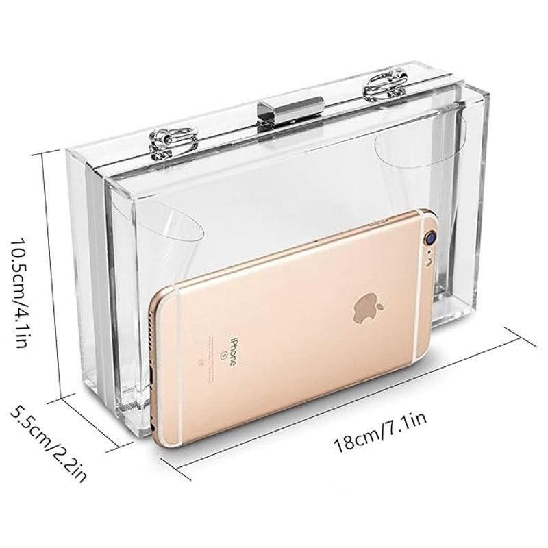 Other WJCD Clear Acrylic Box Clutch Handbag Purse - New Multi Size ONE SIZE - 2 Thumbnail