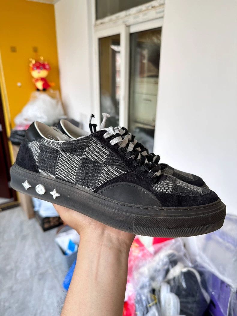 Louis Vuitton Louis Vuitton Black and White Checkered Sneakers-2506 Size US 7 / EU 40 - 5 Thumbnail