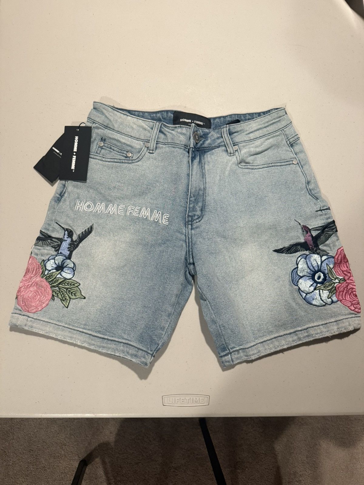Homme + Femme La homme + femme LA | denim light blue blue shorts Size US 26 / EU 42 - 1 Thumbnail