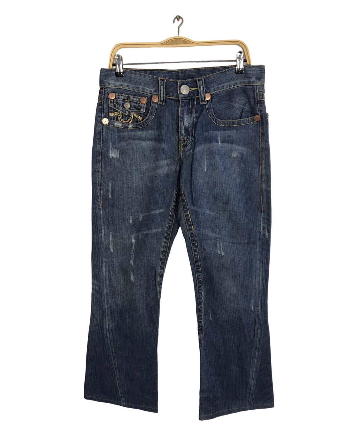 True Religion True Religion Joey Big T Usa Flaps Pocket Indigo Low Rise Size 32" / US 10 / IT 46 - 2 Thumbnail