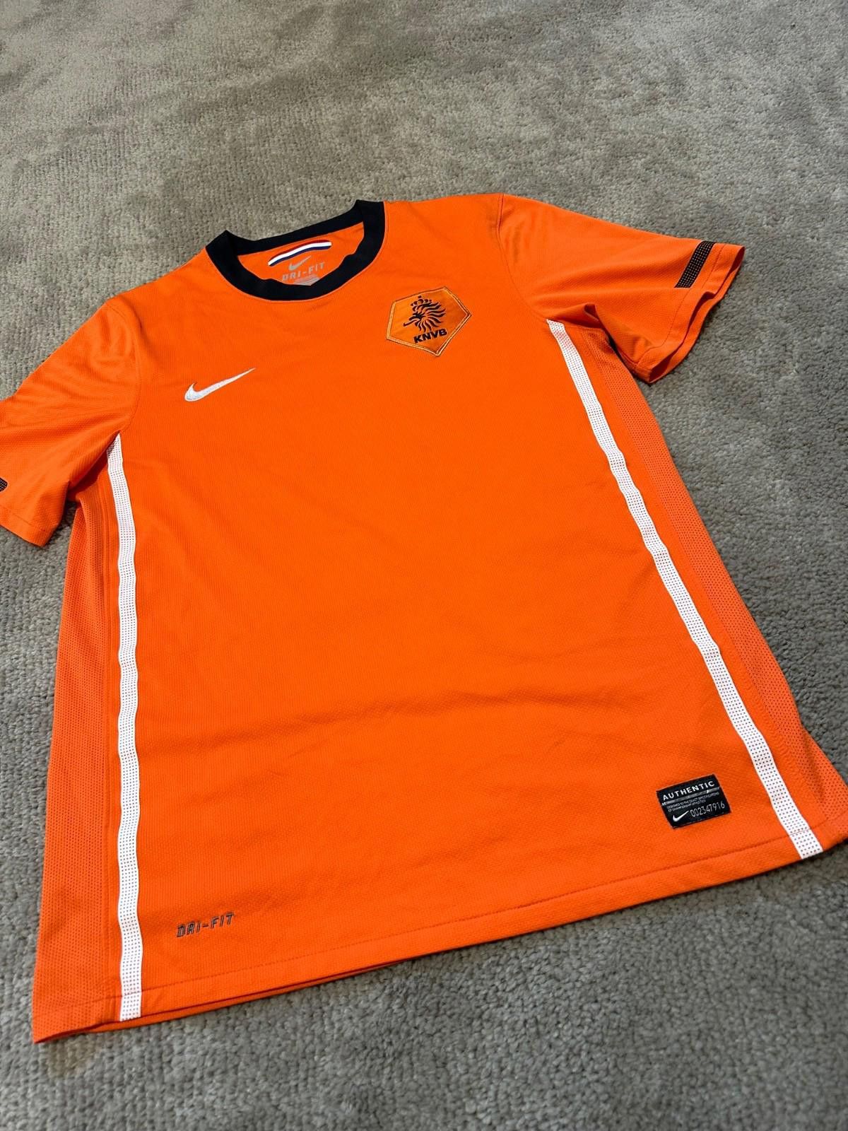 Nike Netherlands 2010/2012 Nike Home Football Shirt Soccer Jersey Size US M / EU 48-50 / 2 - 3 Thumbnail