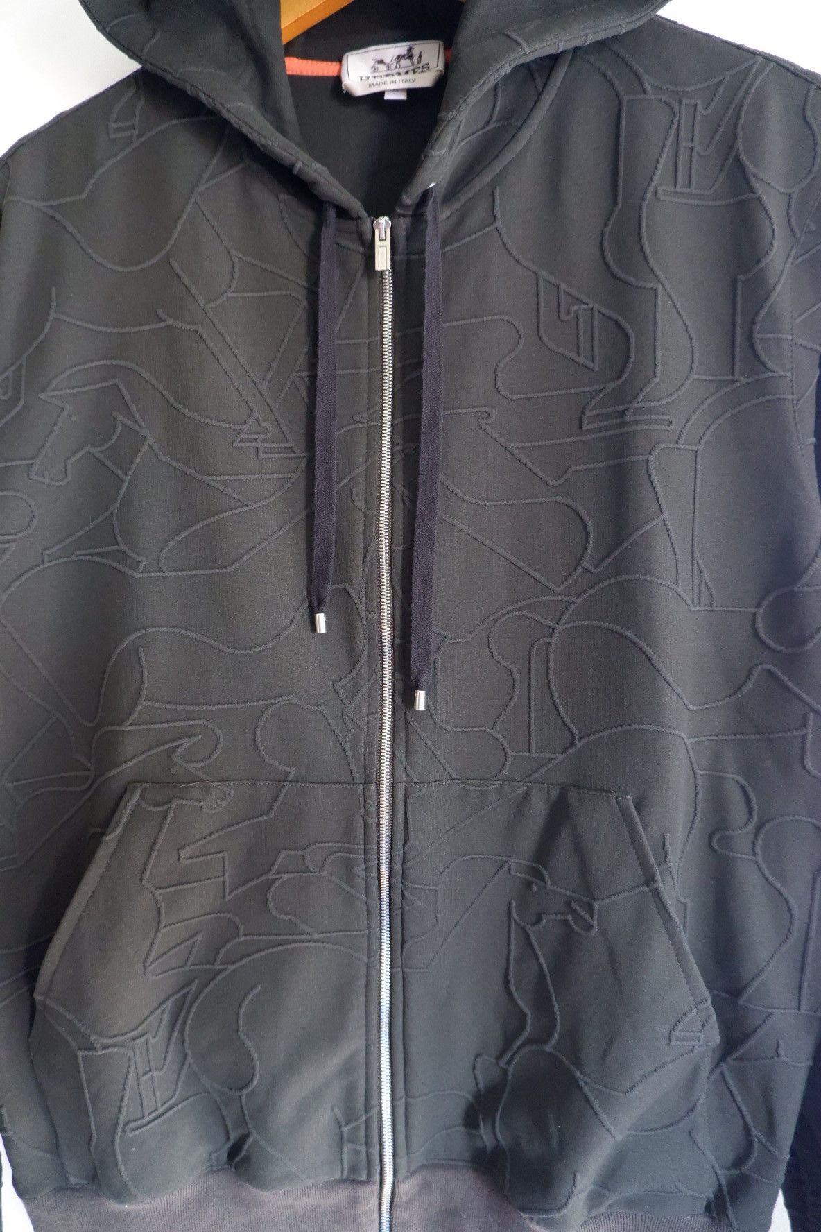 Hermes HERMES Horse Embossed Zip Hoodie Size US M / EU 48-50 / 2 - 3 Thumbnail