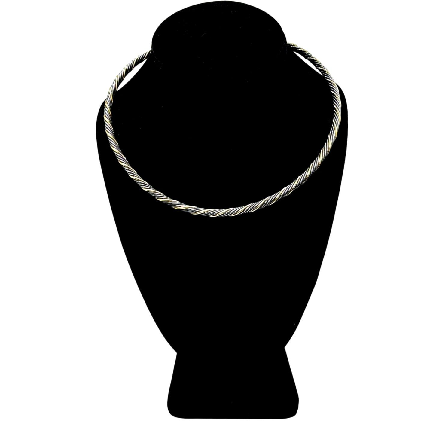 David Yurman DAVID YURMAN Blackened 18k Gold Twisted Cable Necklace Size ONE SIZE - 2 Thumbnail