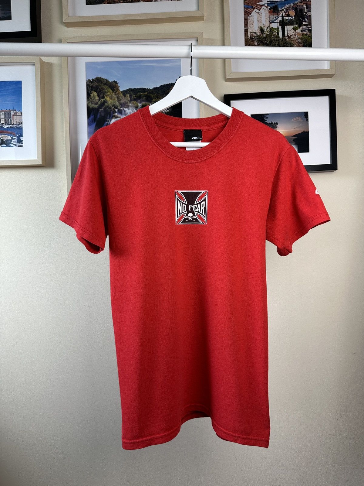 No Fear × Vintage Red T-shirt with graphic No Fear Size US S / EU 44-46 / 1 - 1 Thumbnail