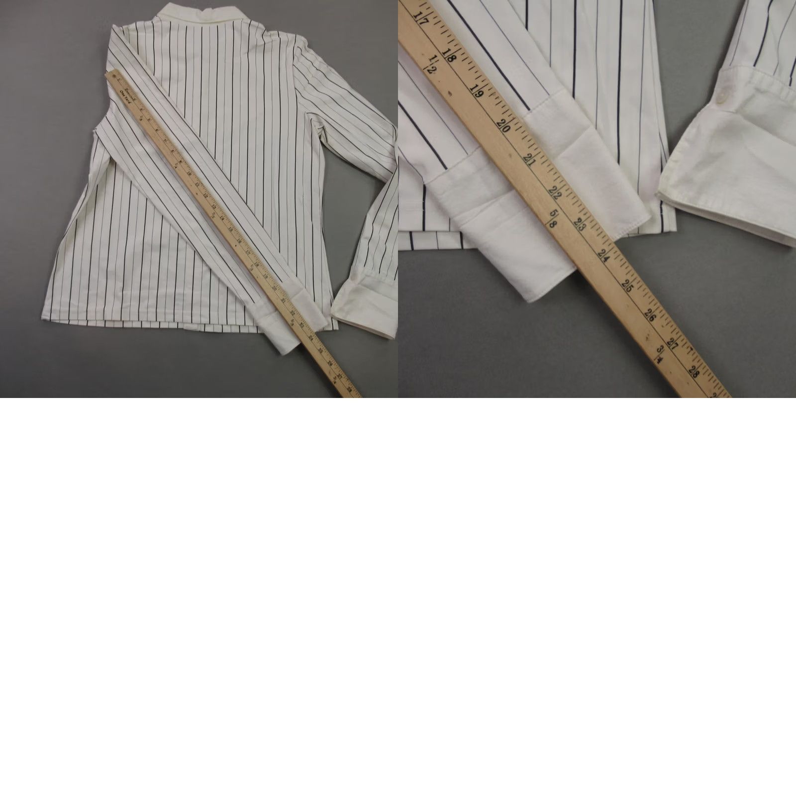 J. Jill J Jill Shirt Womens Medium Long Sleeve Button Front Stretch White Stripes Size M / US 6-8 / IT 42-44 - 8 Thumbnail