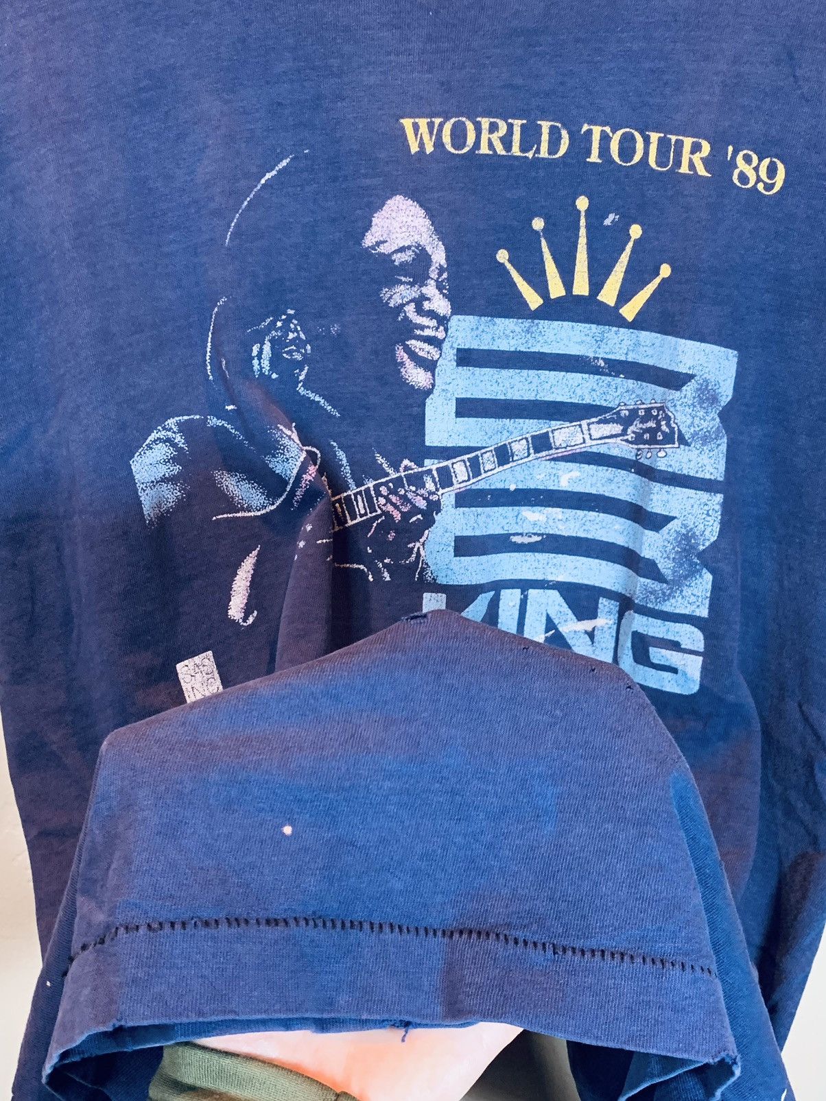 Band Tees × Vintage RARE* Vintage 1989 BB King Of The Blues World Tour Art Shirt Size US XL / EU 56 / 4 - 5 Thumbnail