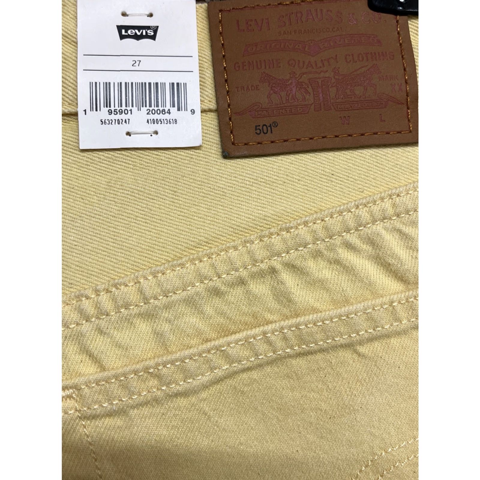 Levi's Levi's Yellow 501 Shorts High Rise Women 27 Regular Cut-Off Jeans Shorts Womens 27 High Rise Yellow Levi's 501 Size 27" / US 4 / IT 40 - 3 Thumbnail
