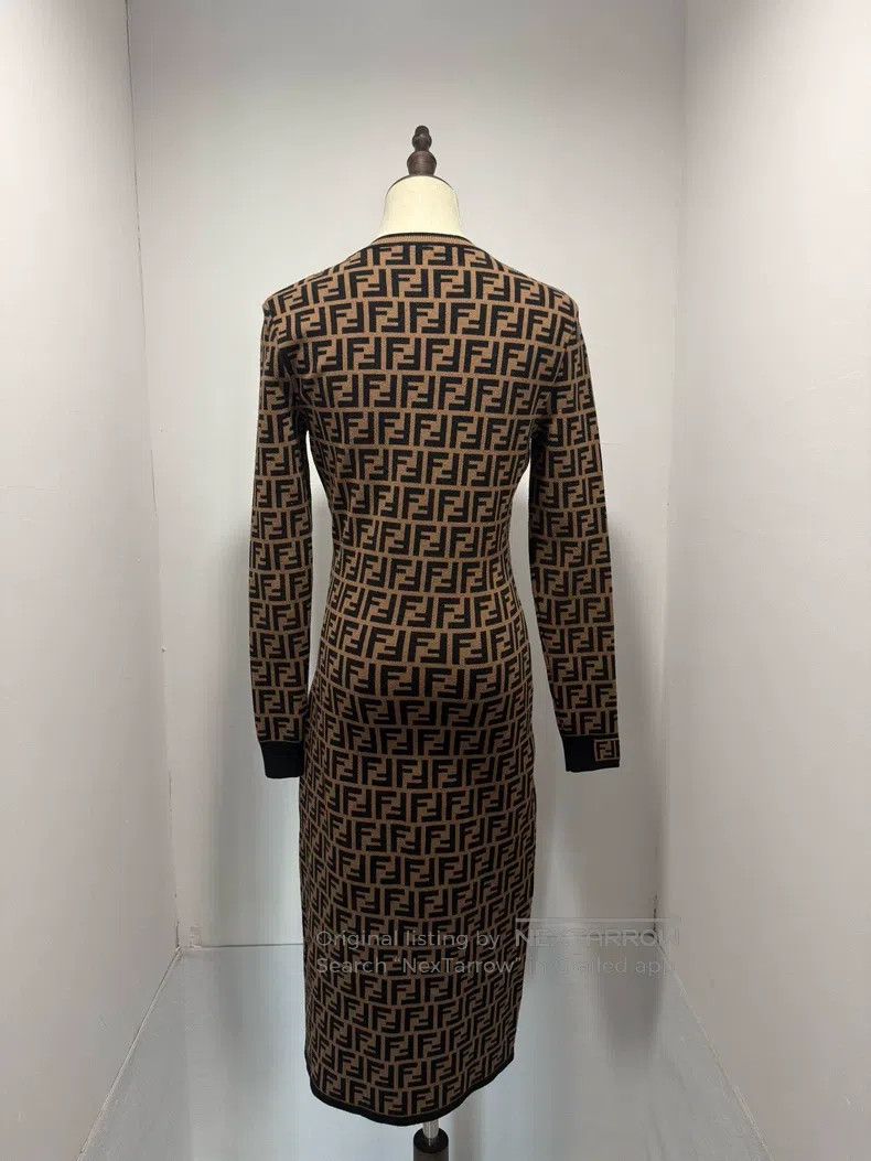 Fendi Fendi FF Monogram Printed Dress Size XS / US 0-2 / IT 36-38 - 2 Thumbnail