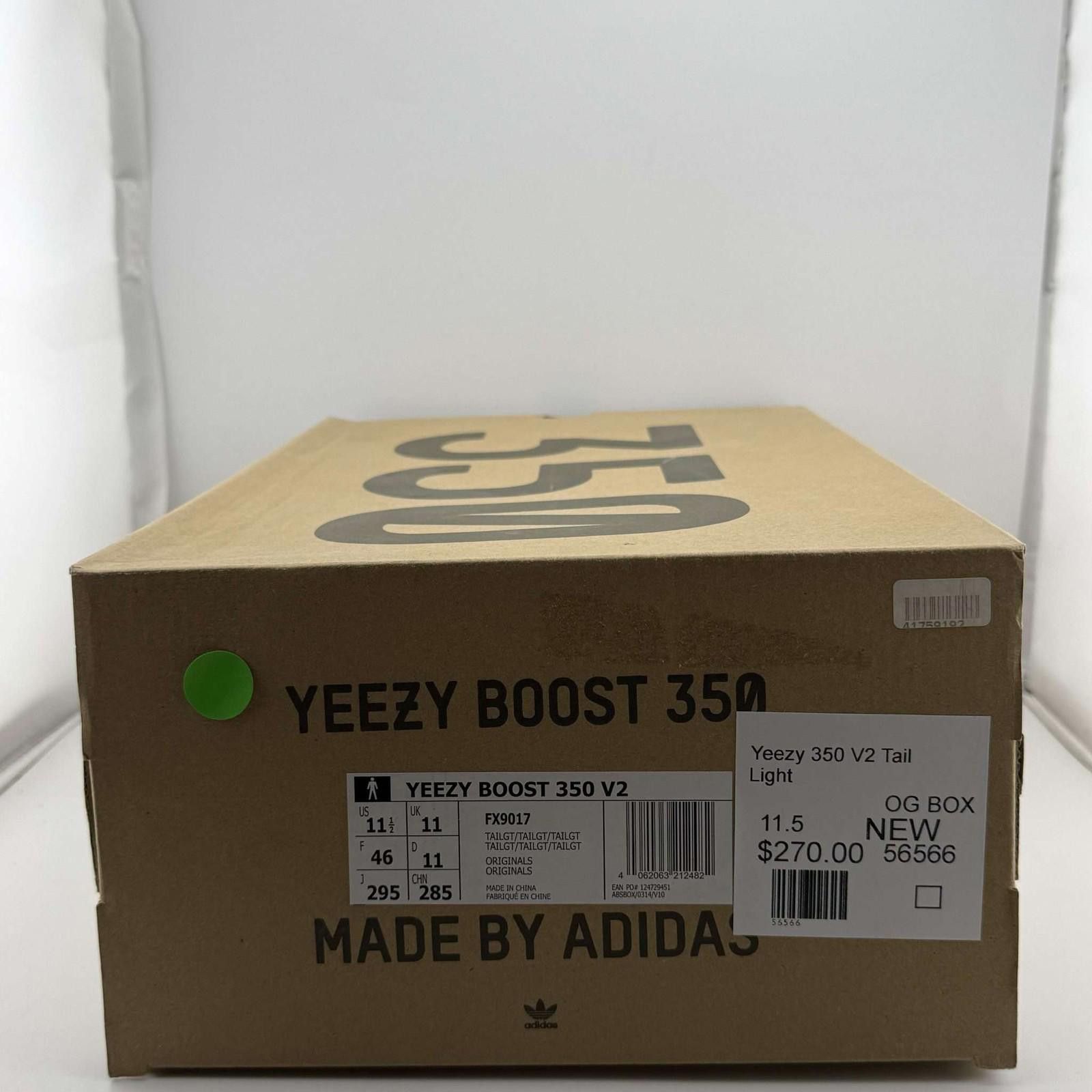 Adidas Yeezy Boost 350 V2 Tail Light US 11.5 New with Box FX9017 Size US 11.5 / EU 44-45 - 7 Thumbnail