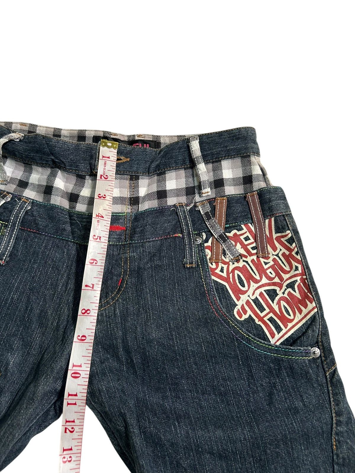 Japanese Brand × Kapital × Vintage Double Waist Japanese Punk Style Denim Jeans Size US 28 / EU 44 - 16 Thumbnail