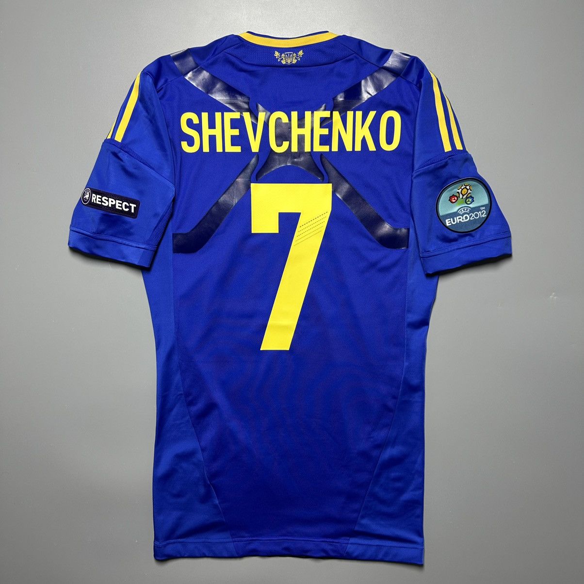 Adidas UKRAINE ADIDAS TECHFIT 2012 EURO SOCCER JERSEY #7 SHEVCHENKO Size US L / EU 52-54 / 3 - 1 Thumbnail