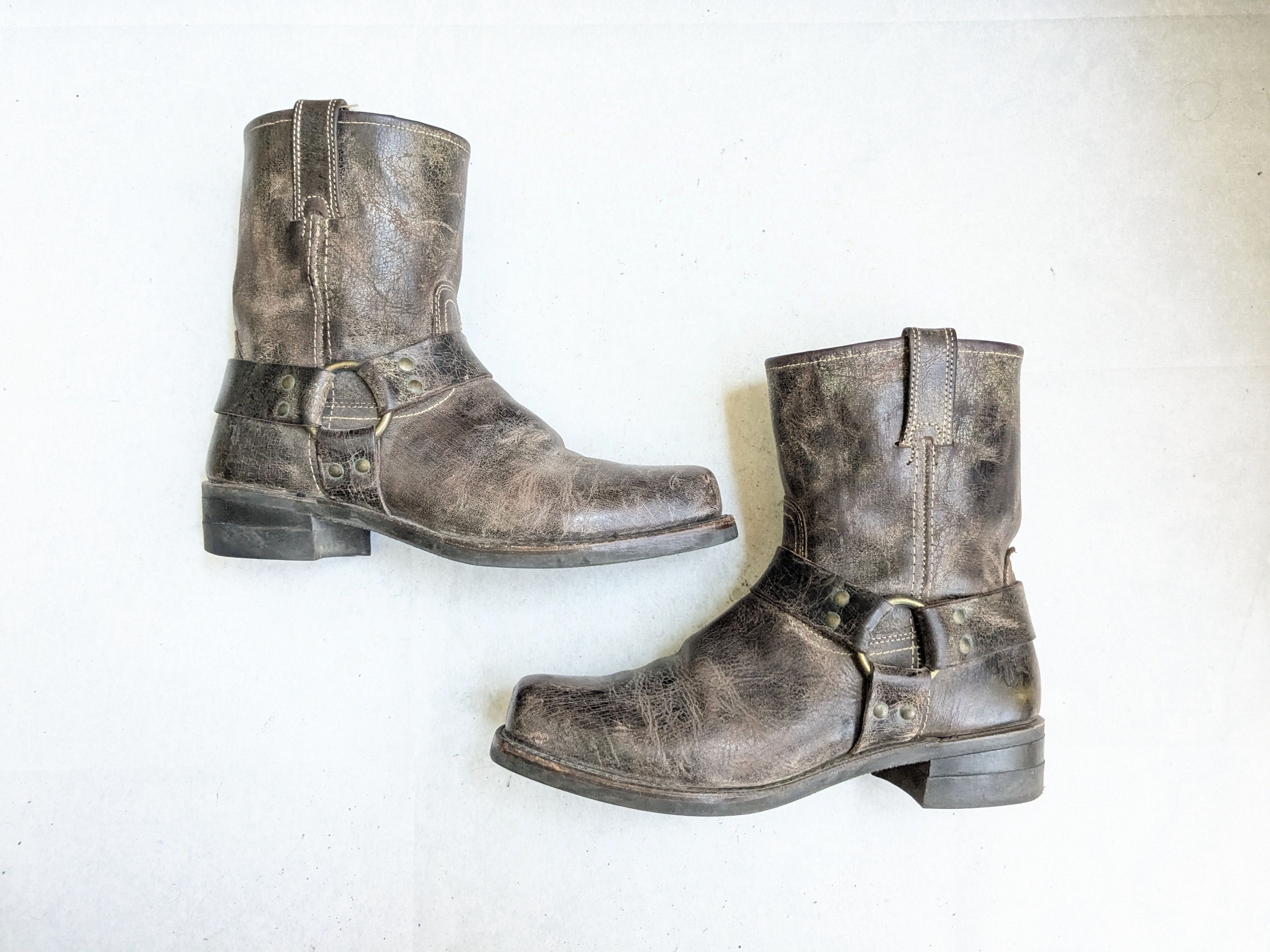 Frye Frye Harness Boots Brown Leather 11 M Leather Buckle Size US 11 / EU 44 - 1 Thumbnail