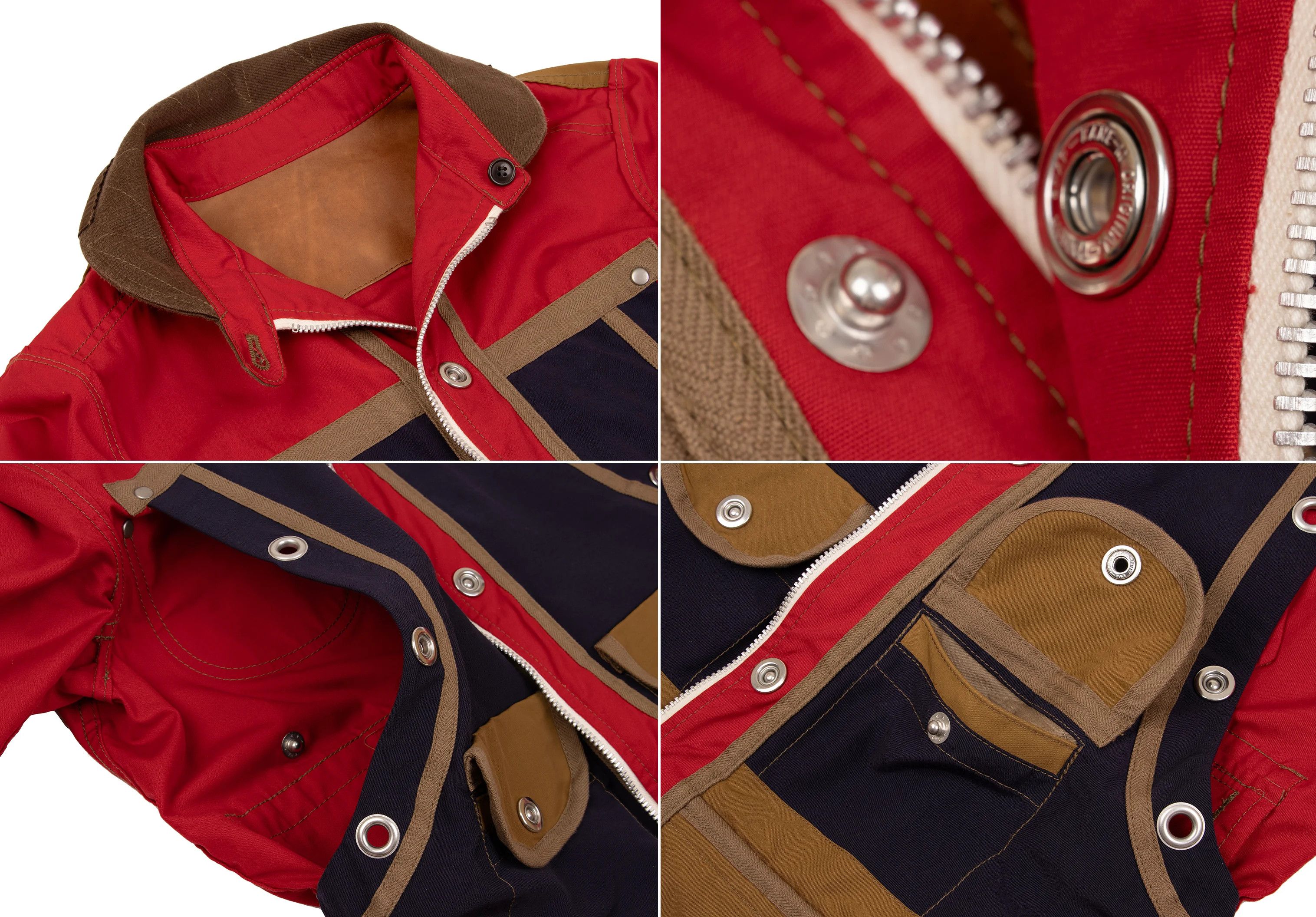 Junya Watanabe Reversible Leather Panel Jacket in Red-Brown, Size XS Size US XS / EU 42 / 0 - 13 Thumbnail