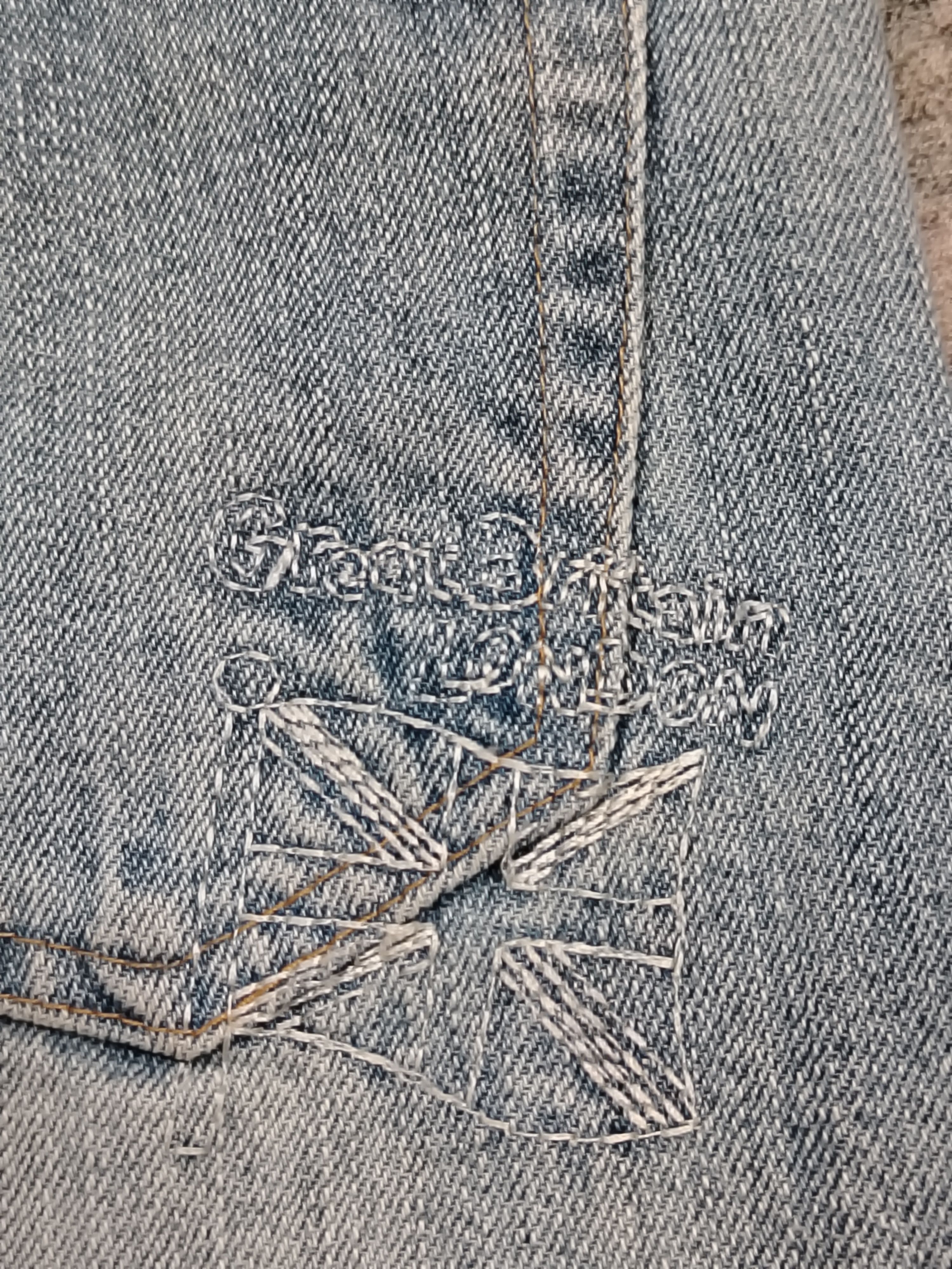 Japanese Brand Playchess London Embroidered jeans Size US 32 / EU 48 - 3 Thumbnail