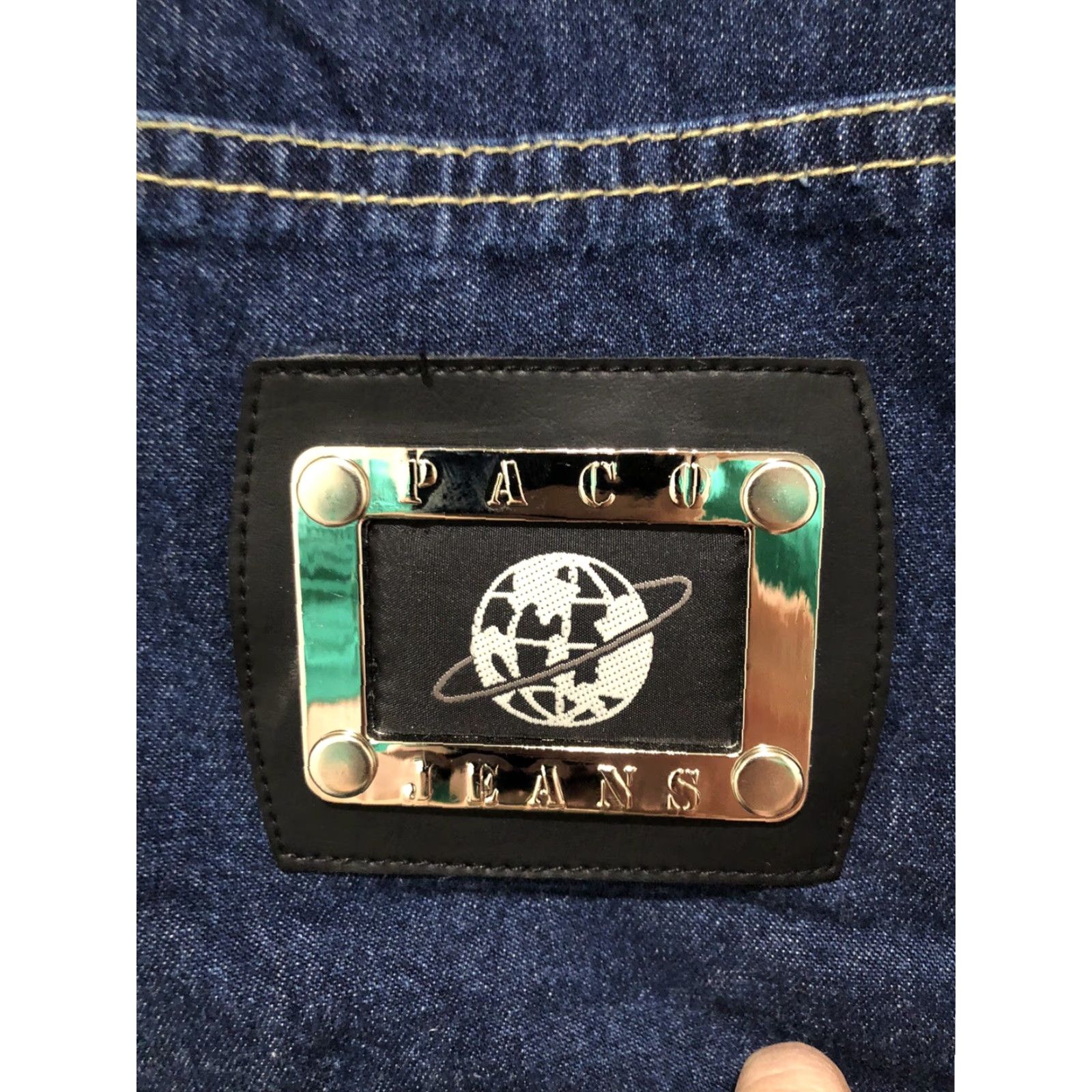 Vintage VINTAGE Paco Sport Big Logo Embroidered Dark Denim Jean Jacket XL Streetwear Jacket Mens 90s Size US 36 / EU 52 - 5 Thumbnail