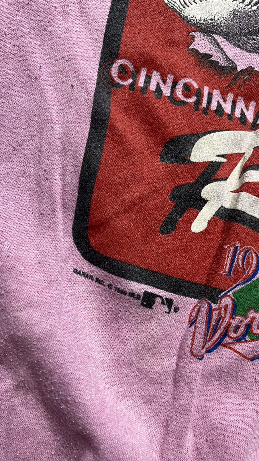 MLB 1990 Cincinatti Reds champions GARAN made in USA sweatshirt Size US XL / EU 56 / 4 - 3 Thumbnail