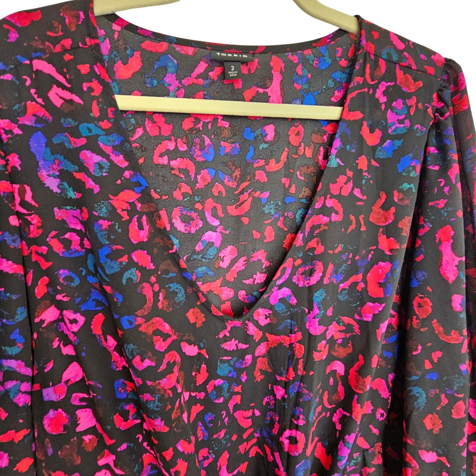 Corridor Torrid Georgette Leopard Print Top Plus Size 2X Mob Wife Size XXL / US 16-18 / IT 52-54 - 3 Thumbnail