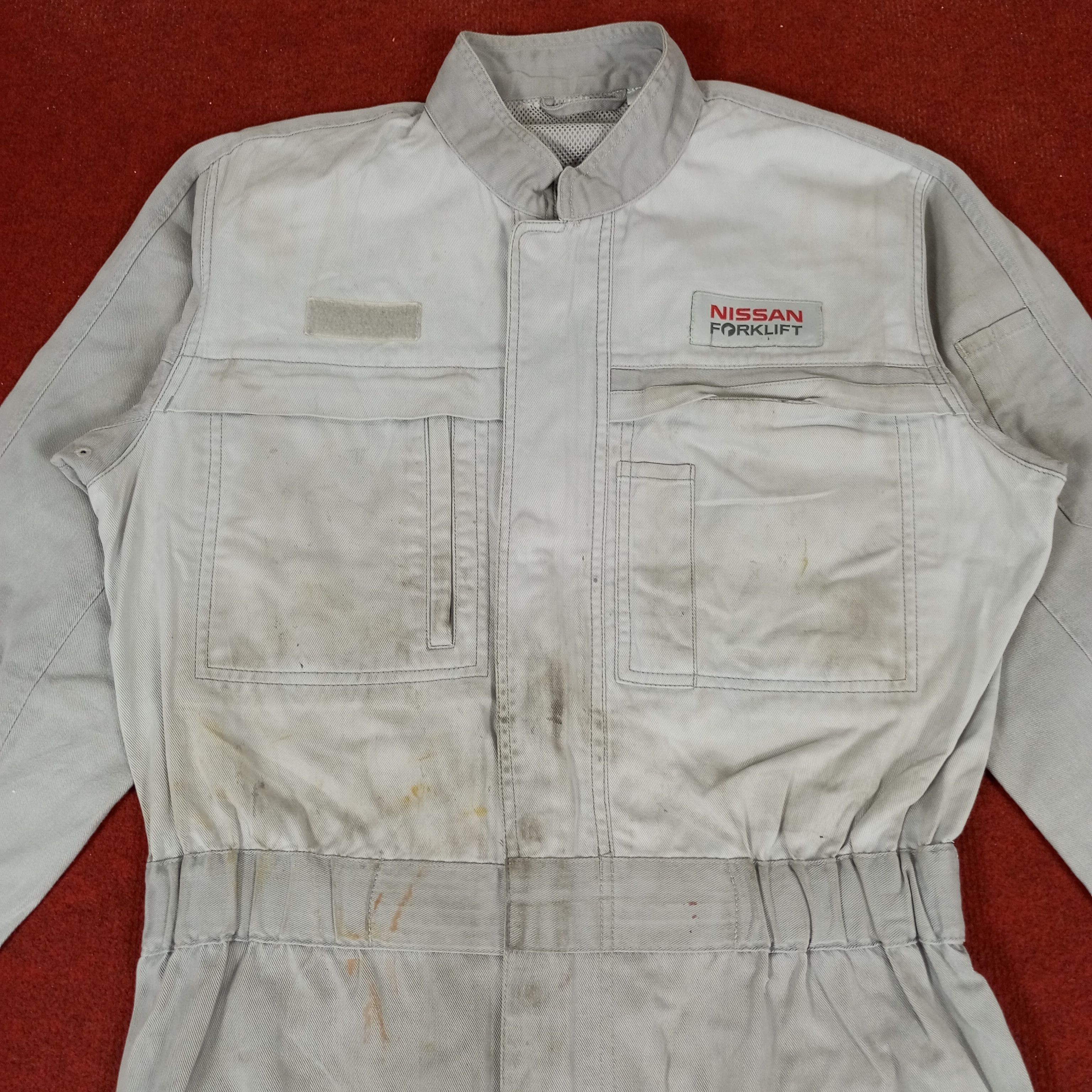 Japanese Brand × Vintage Nissan Forklift Japanese Workwear Coverall Jacket Size US M / EU 48-50 / 2 - 5 Thumbnail
