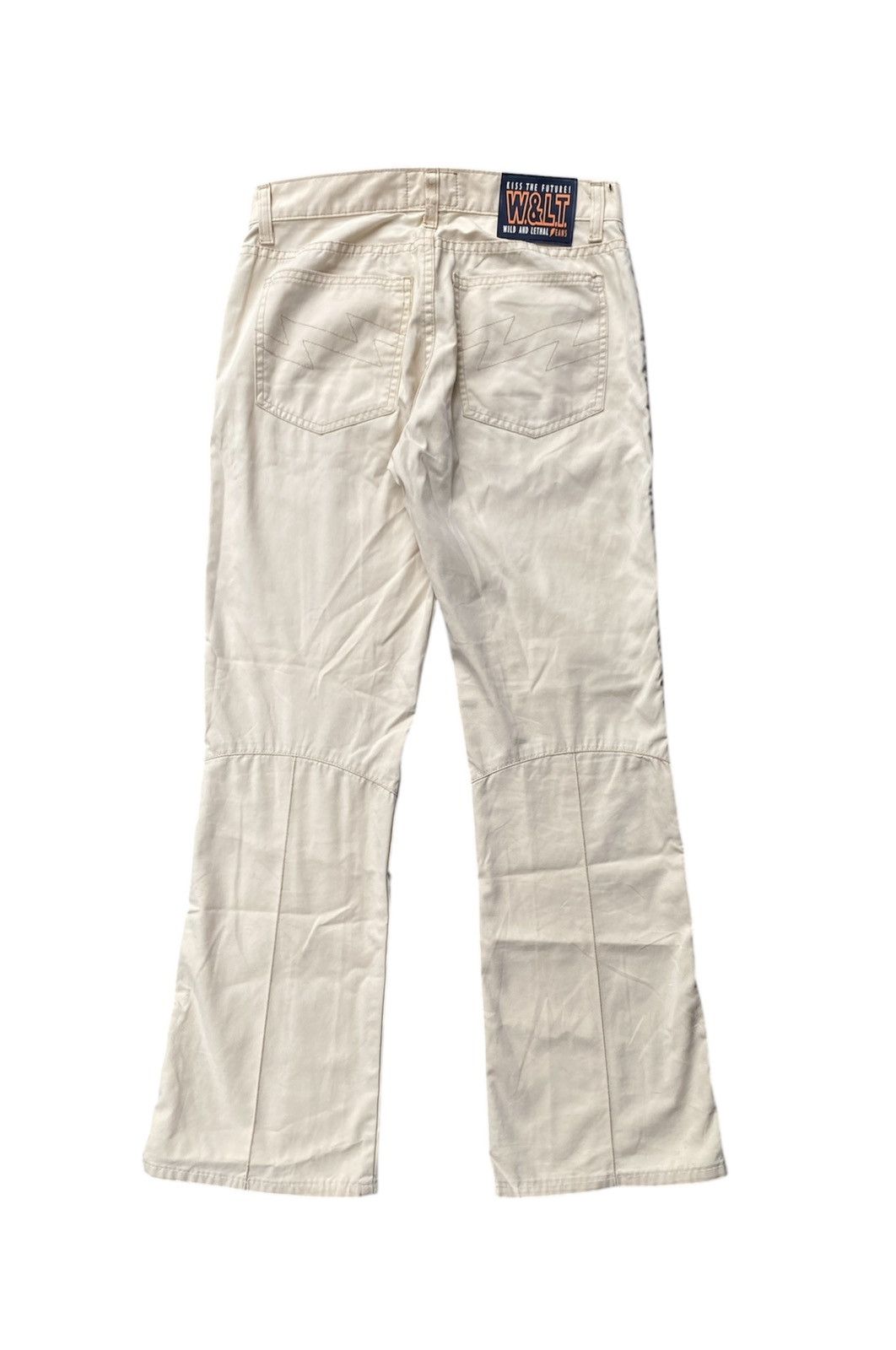 W&LT × Walter Van Beirendonck 2000s W&LT leg hagi cream pants Size US 27 - 1 Thumbnail