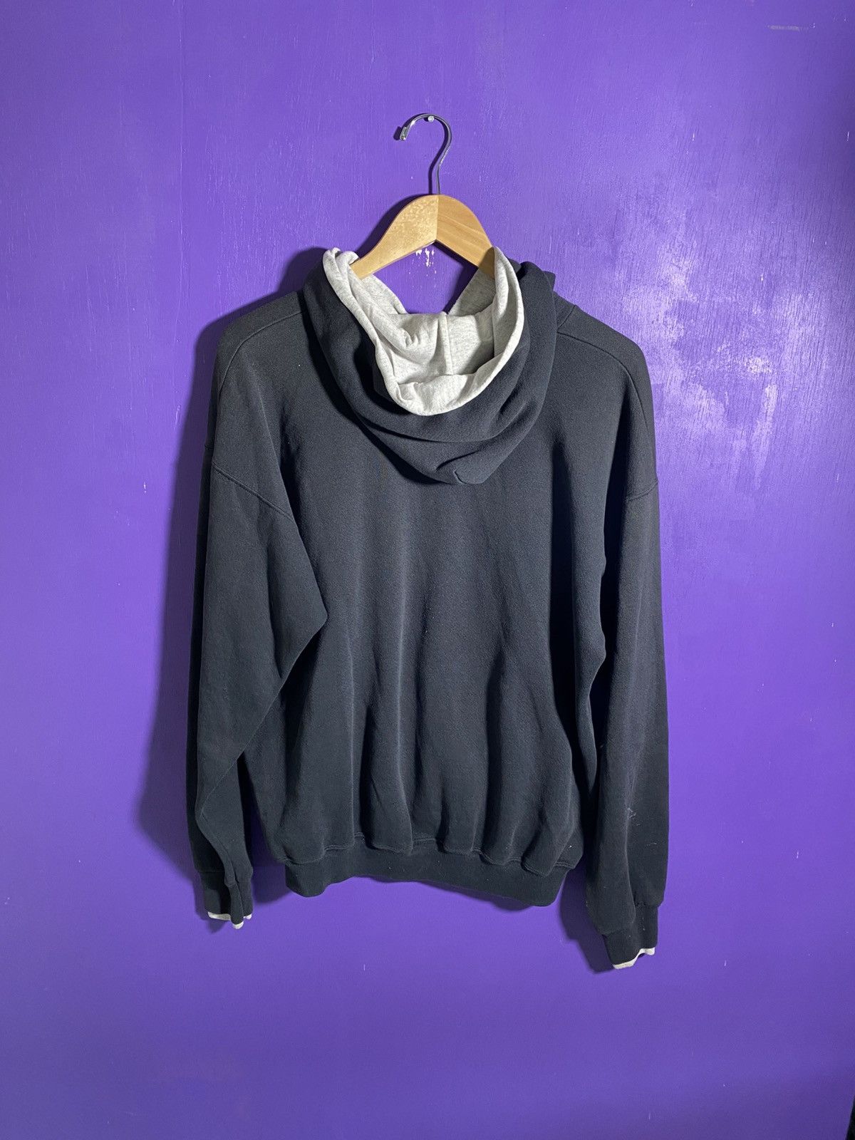 Vintage Vintage 90s Georgetown Hoyas two tone faded hoodie Size US XL / EU 56 / 4 - 2 Thumbnail