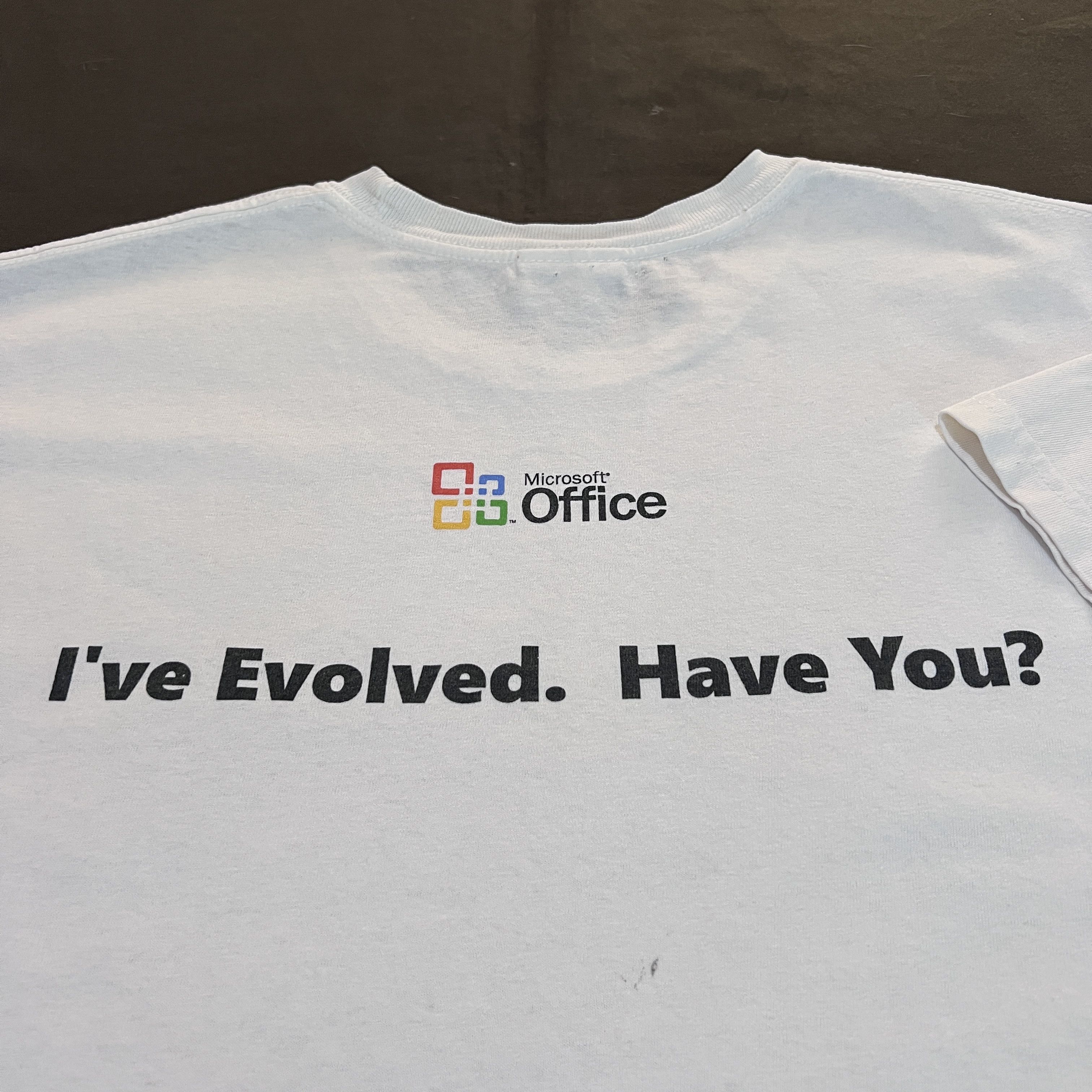 Microsoft × Vintage Vintage Y2K Microsoft Office I've Evolved Have You? Tee Size US XL / EU 56 / 4 - 5 Thumbnail