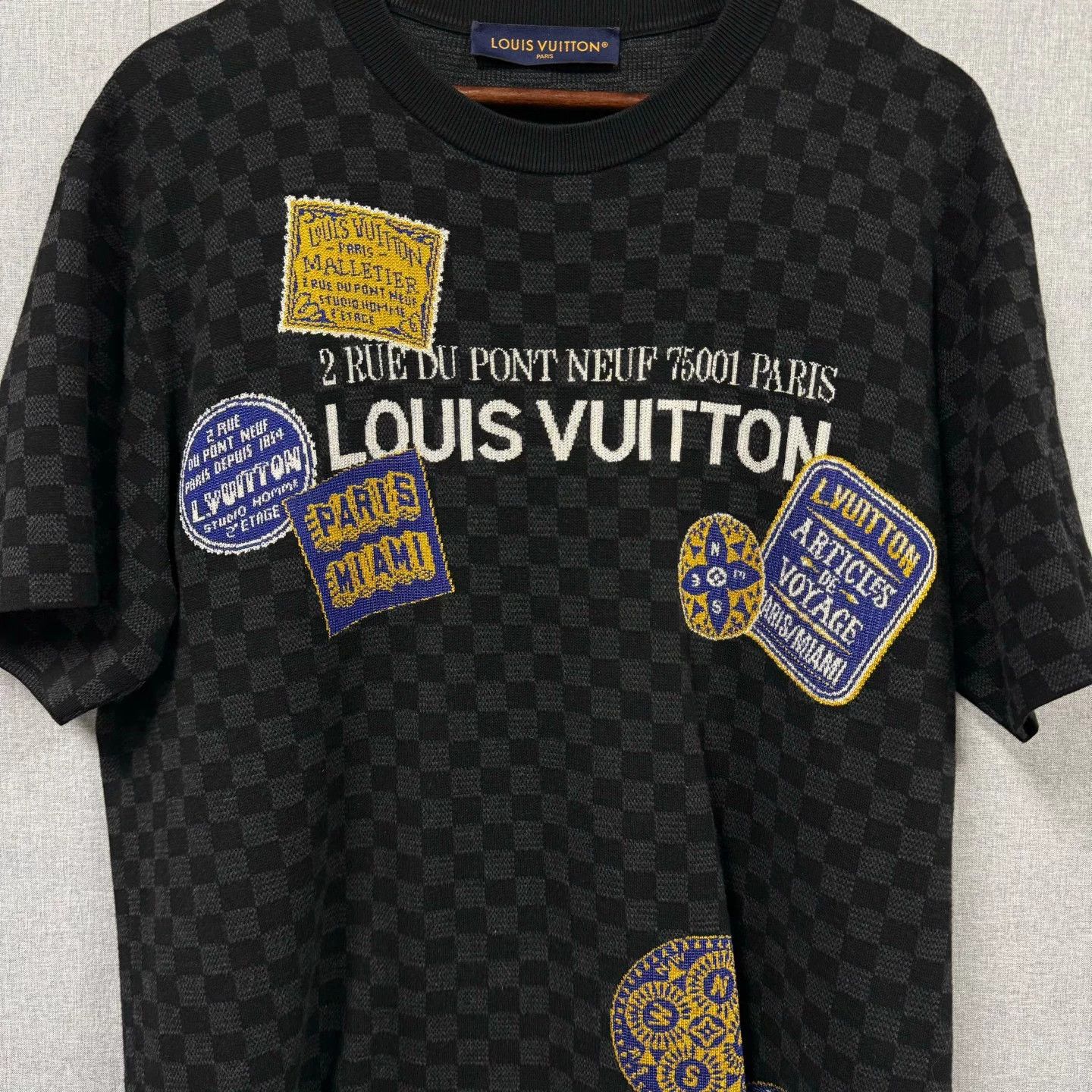 Louis Vuitton LV FW25 Monogram Check Knit Short L Like New Worn Size US L / EU 52-54 / 3 - 3 Thumbnail