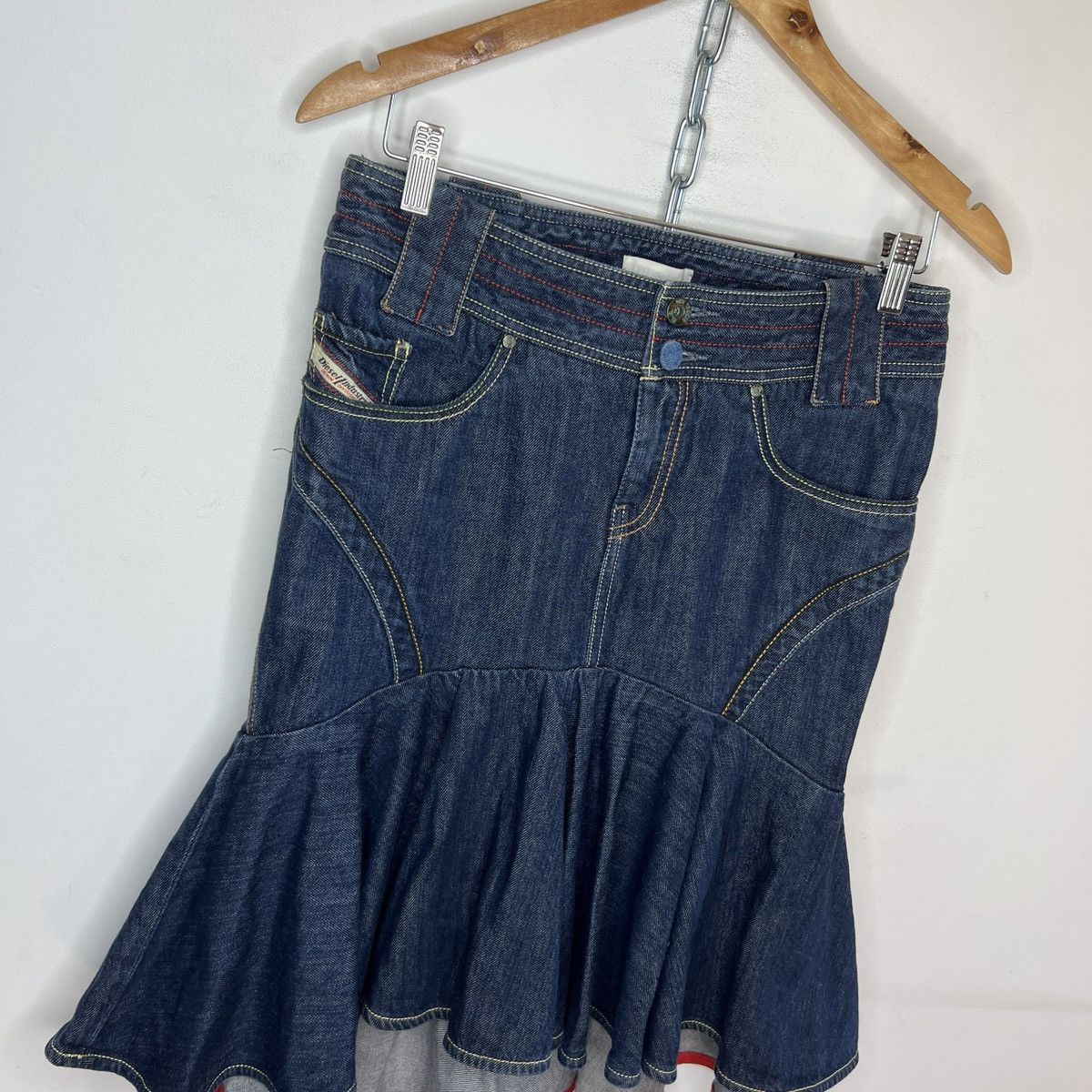 Diesel Vintage diesel mini skirt denim y2k mermaid pleated Size 28" / US 6 / IT 42 - 5 Thumbnail