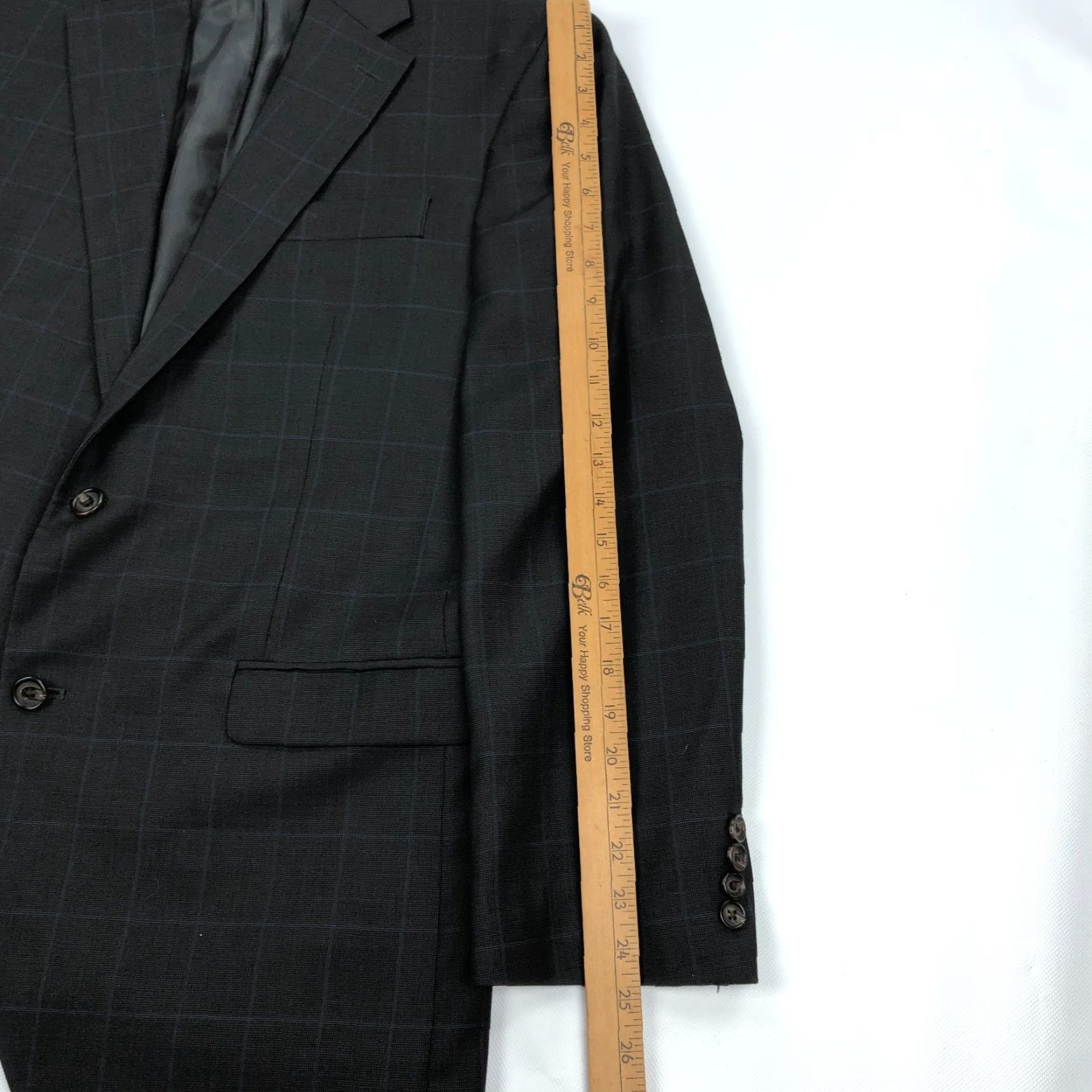 Ralph Lauren Ralph Lauren Blazer Jacket Sport Coat 42R Wool Charcoal Windowpane Men Slim Regular Jacket Blazer Notch Lapel 2 Button Size 42R - 7 Thumbnail