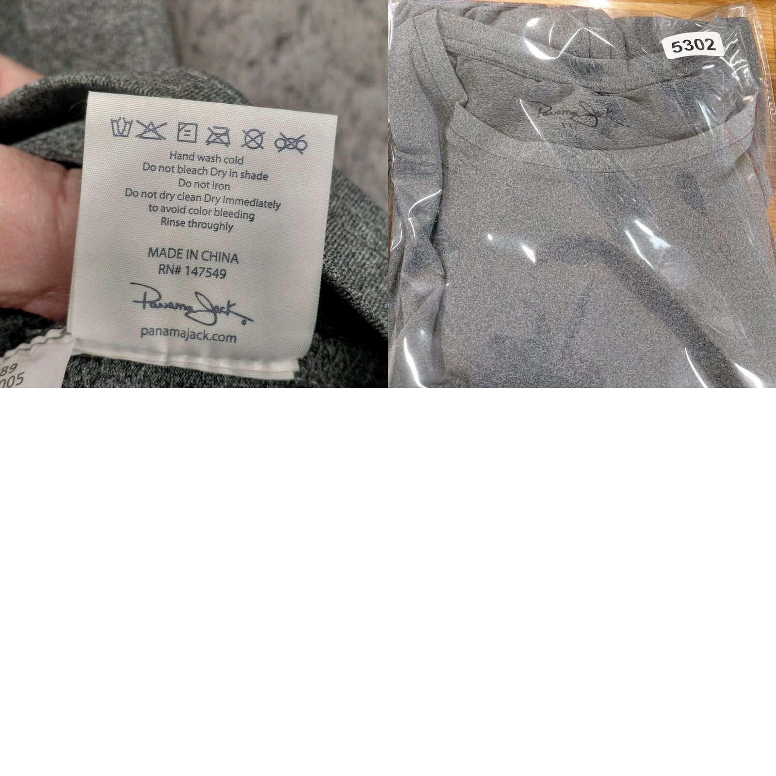 Panama Jack Panama Jack Fishing Shirt Men XXL Gray Front Pocket UPF 50 Logo Pocket Breathing UV Protection S/S Crew Neck T-Shirt Size US XXL / EU 58 / 5 - 9 Thumbnail