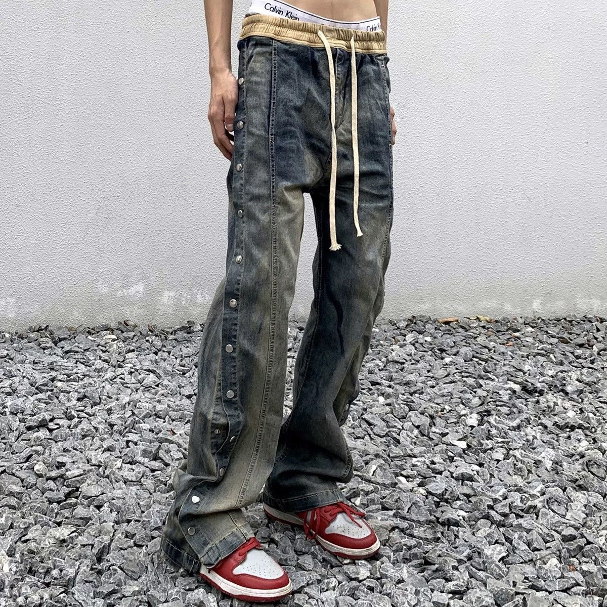 Designer × Vintage Retro punk pants Size US 32 / EU 48 - 1 Thumbnail