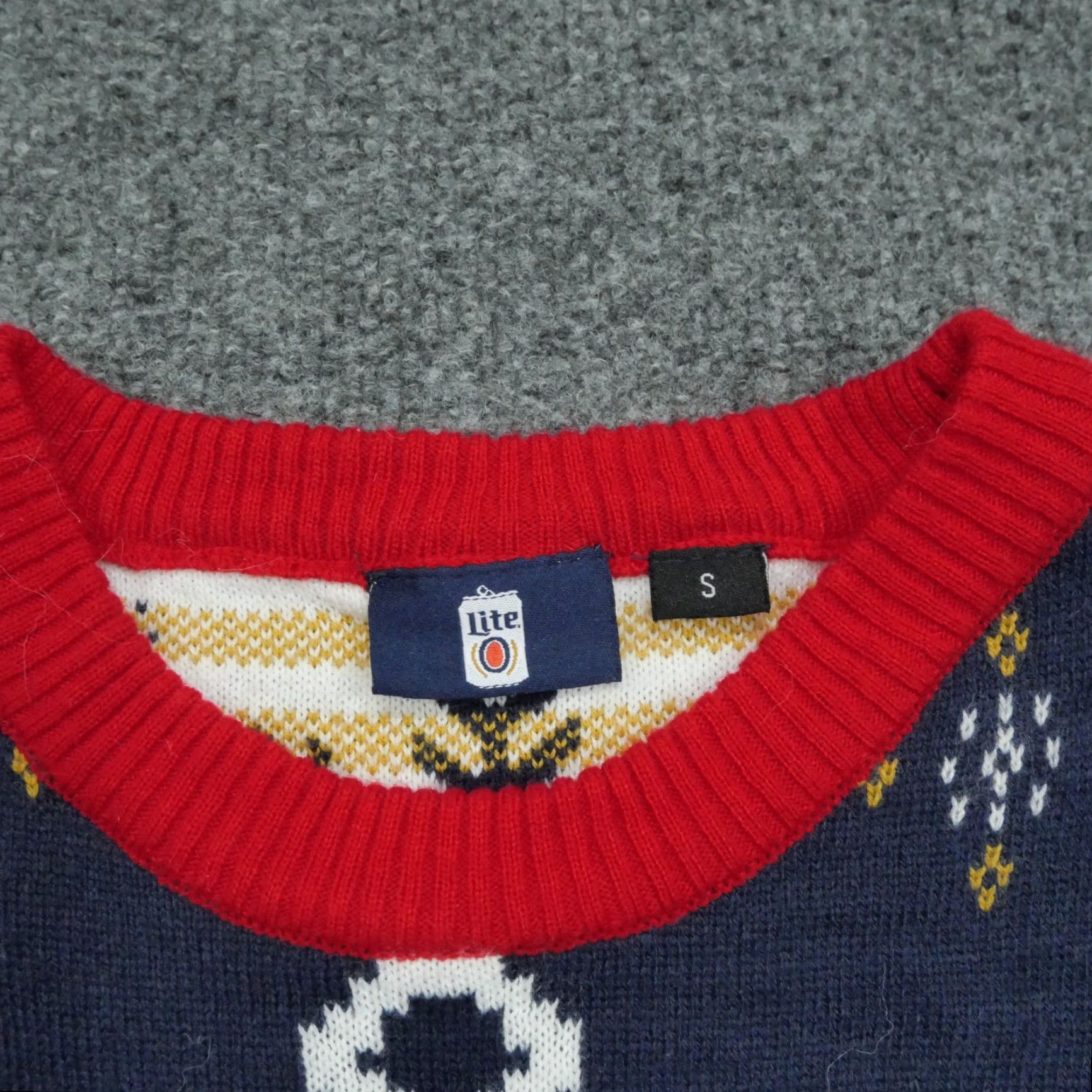 Vintage Coors Lite Sweater Miller Pullover Crew Neck Long Sleeve Blue Adult Small Christmas Beer Alcohol Embroidered Vintage No (note: ensure length <200) Size US S / EU 44-46 / 1 - 4 Thumbnail