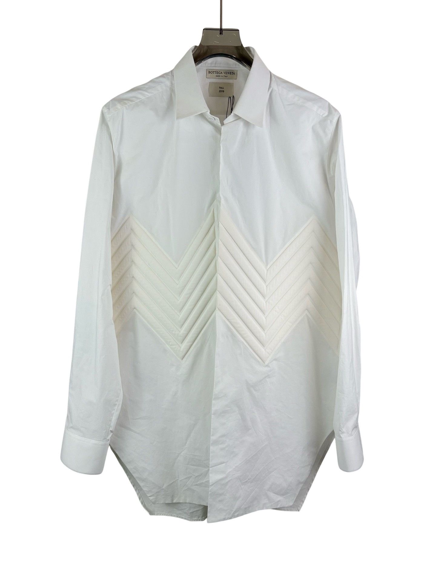 Bottega Veneta Bottega Veneta Chevron Pleated Fall 2019 Shirt Size 42 Size US L / EU 52-54 / 3 - 1 Thumbnail