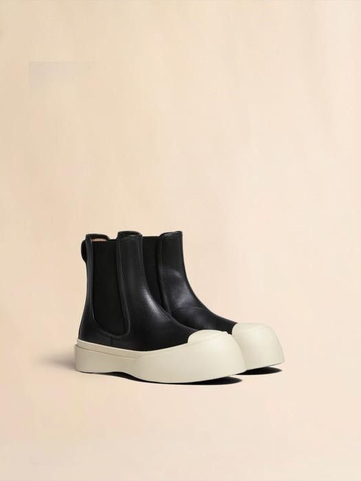 Marni o1w1db10326 Pablo Leather Chelsea Boots in Black Size US 7 / IT 37 - 1 Thumbnail