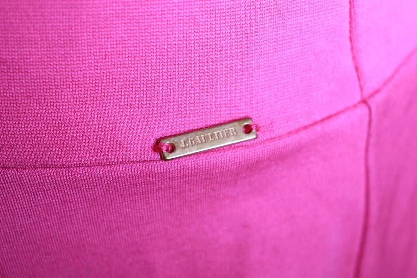 Designer Junior Gaultier Pink Crew Neck Flared Hem Dress Size 12A Size M / US 6-8 / IT 42-44 - 8 Thumbnail