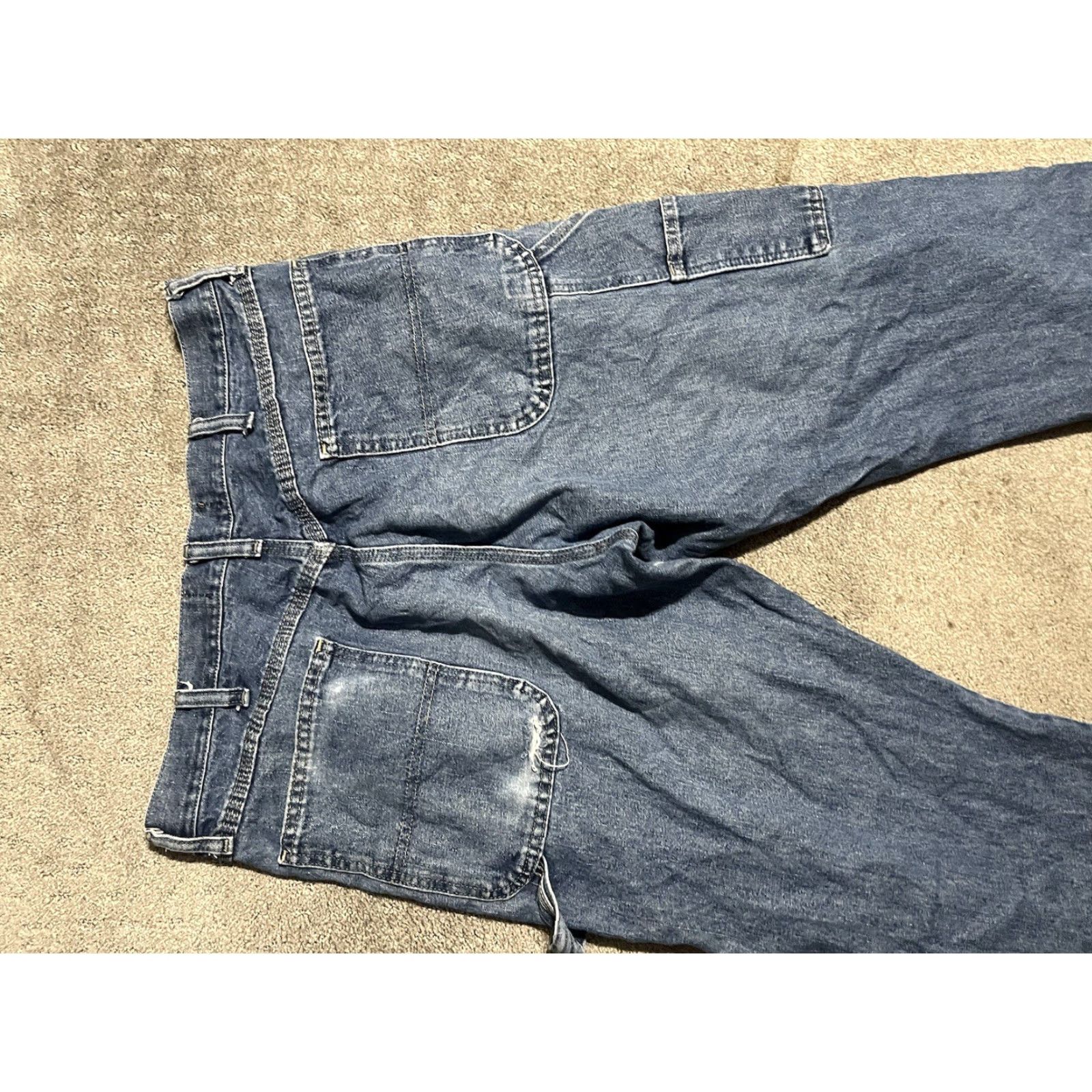 Wrangler Wrangler Carpenter Pants Men's 36x29 Straight Leg Utility Blue Size US 36 / EU 52 - 4 Thumbnail