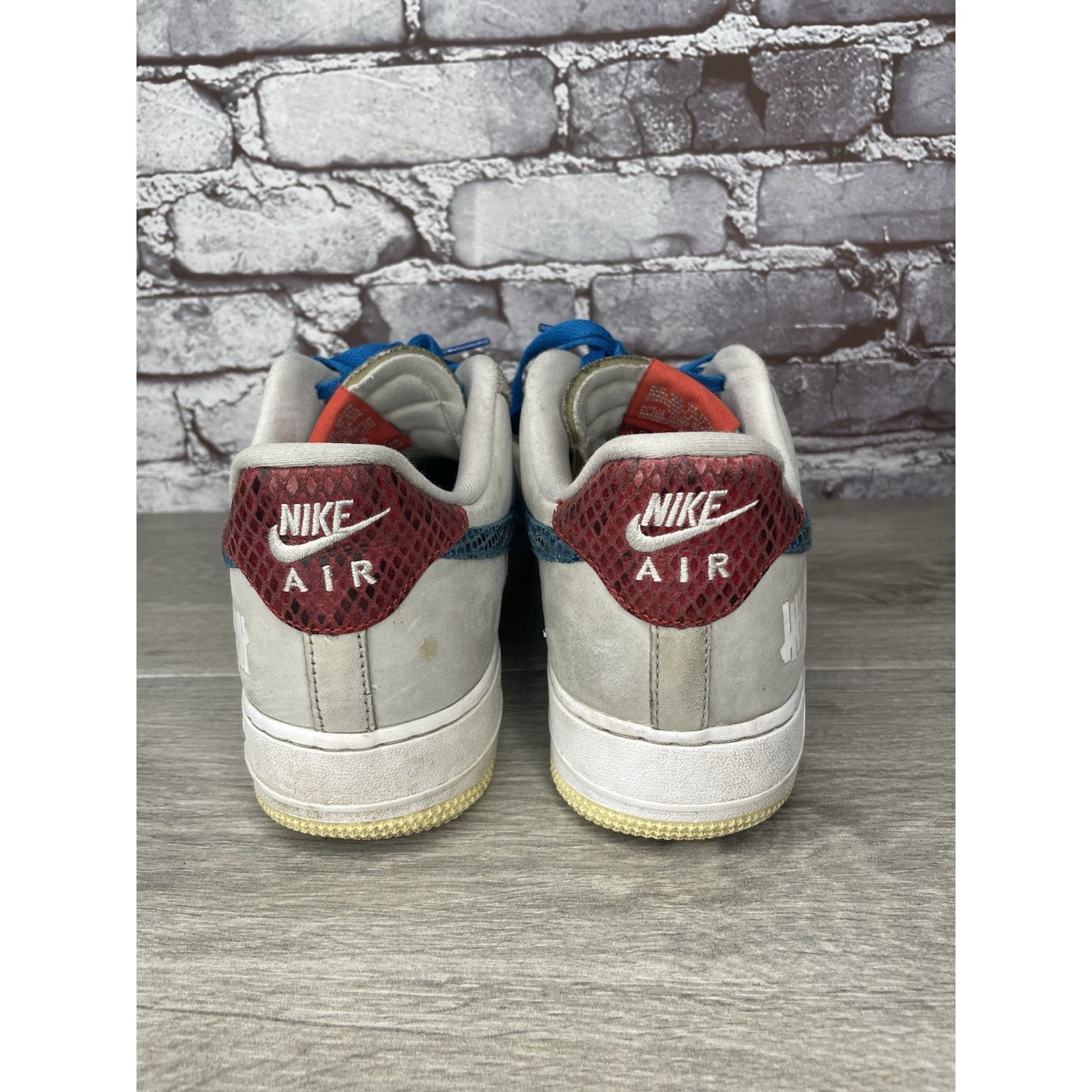 Nike Nike Undefeated x Air Force 1 Low 5 White Leather Grey Suede Size US 10.5 / EU 43-44 - 4 Thumbnail