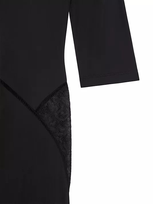 Givenchy o1w1db10325 Lace Insert Flare Dress in Black Size M / US 6-8 / IT 42-44 - 2 Thumbnail