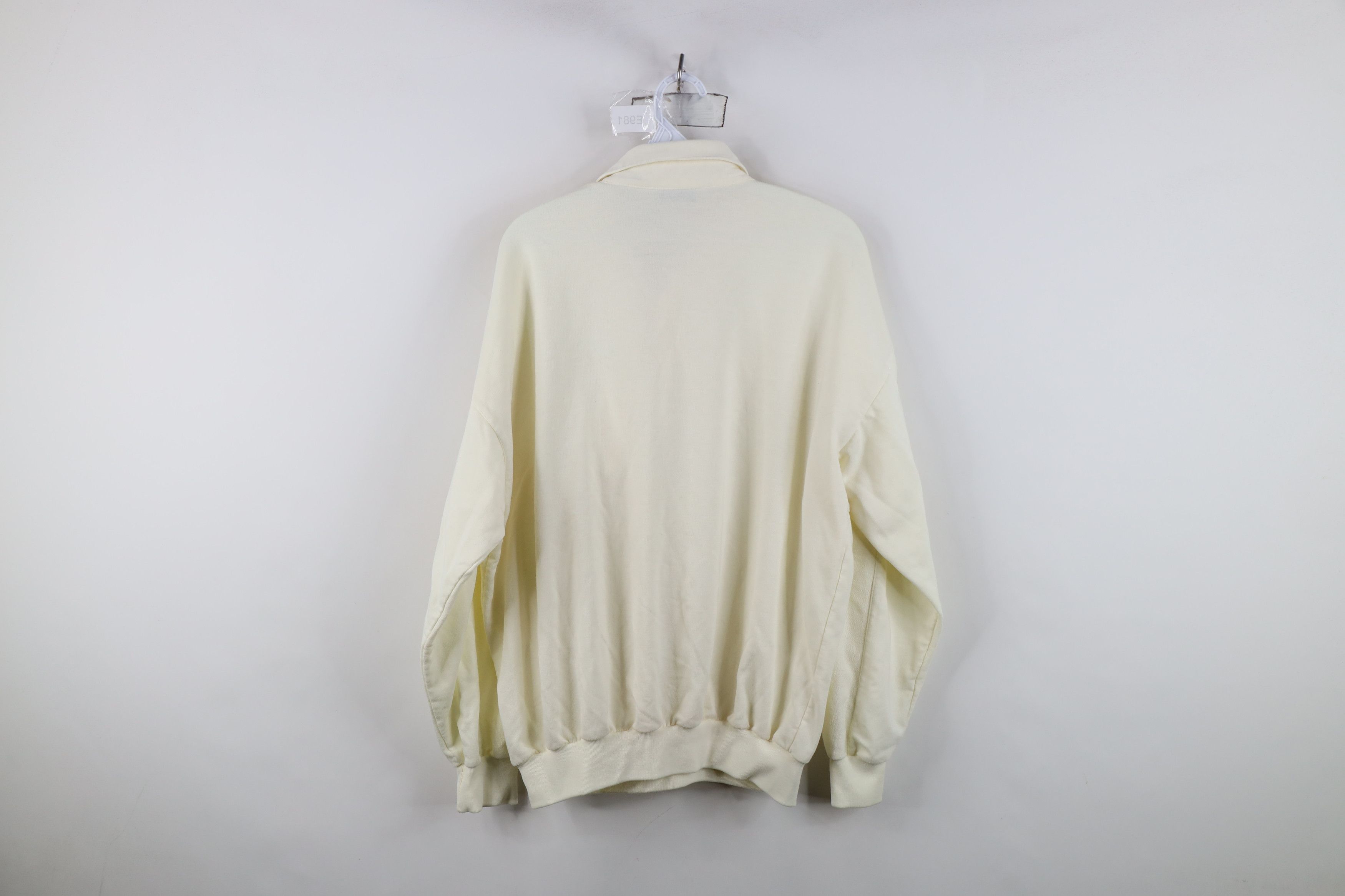 Vintage Vintage 90s Streetwear Collared Pullover Polo Shirt Cream Size US L / EU 52-54 / 3 - 10 Thumbnail