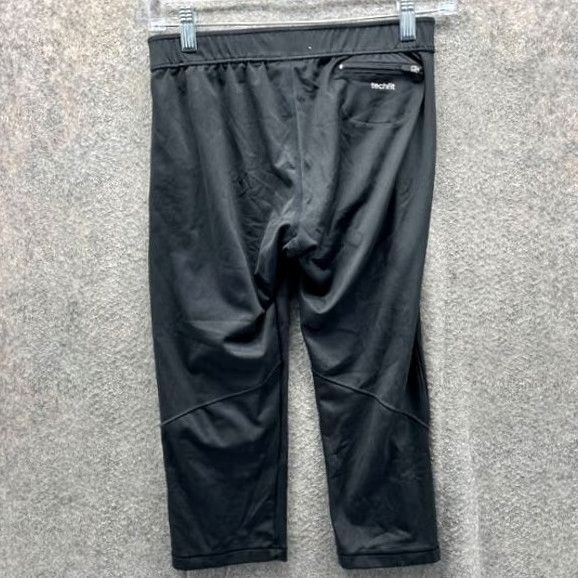 Adidas Vintage adidas Pants Women Large Black Athletic Elastic Waist Trefoil Crop Gym Size 36" / US 14 / IT 50 - 6 Thumbnail