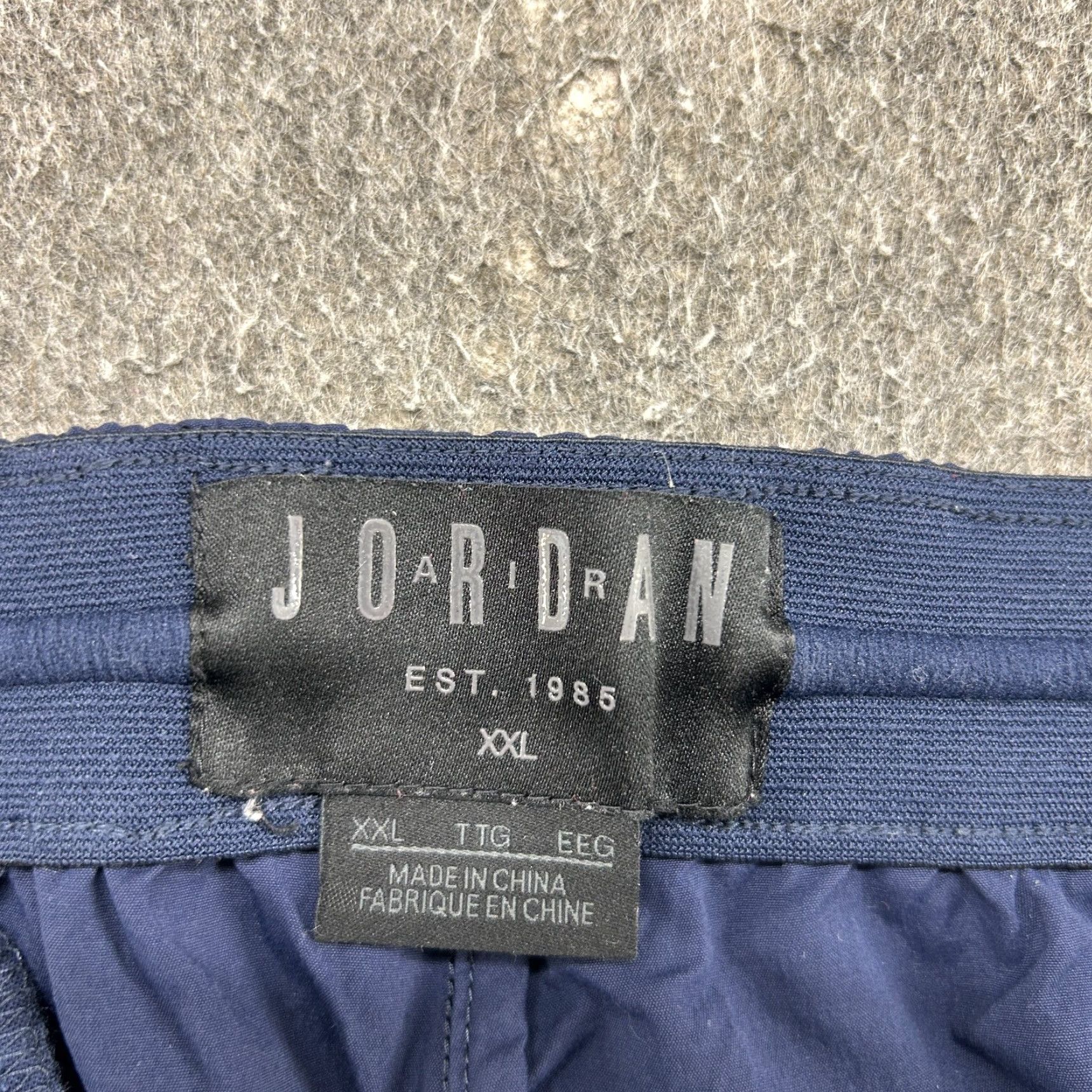 Jordan Brand Air Jordan Pants Mens 2XL Blue Navy Jogger Nylon Stretch Logo Jumpman Activewear Equipment? Size US 39 - 7 Thumbnail