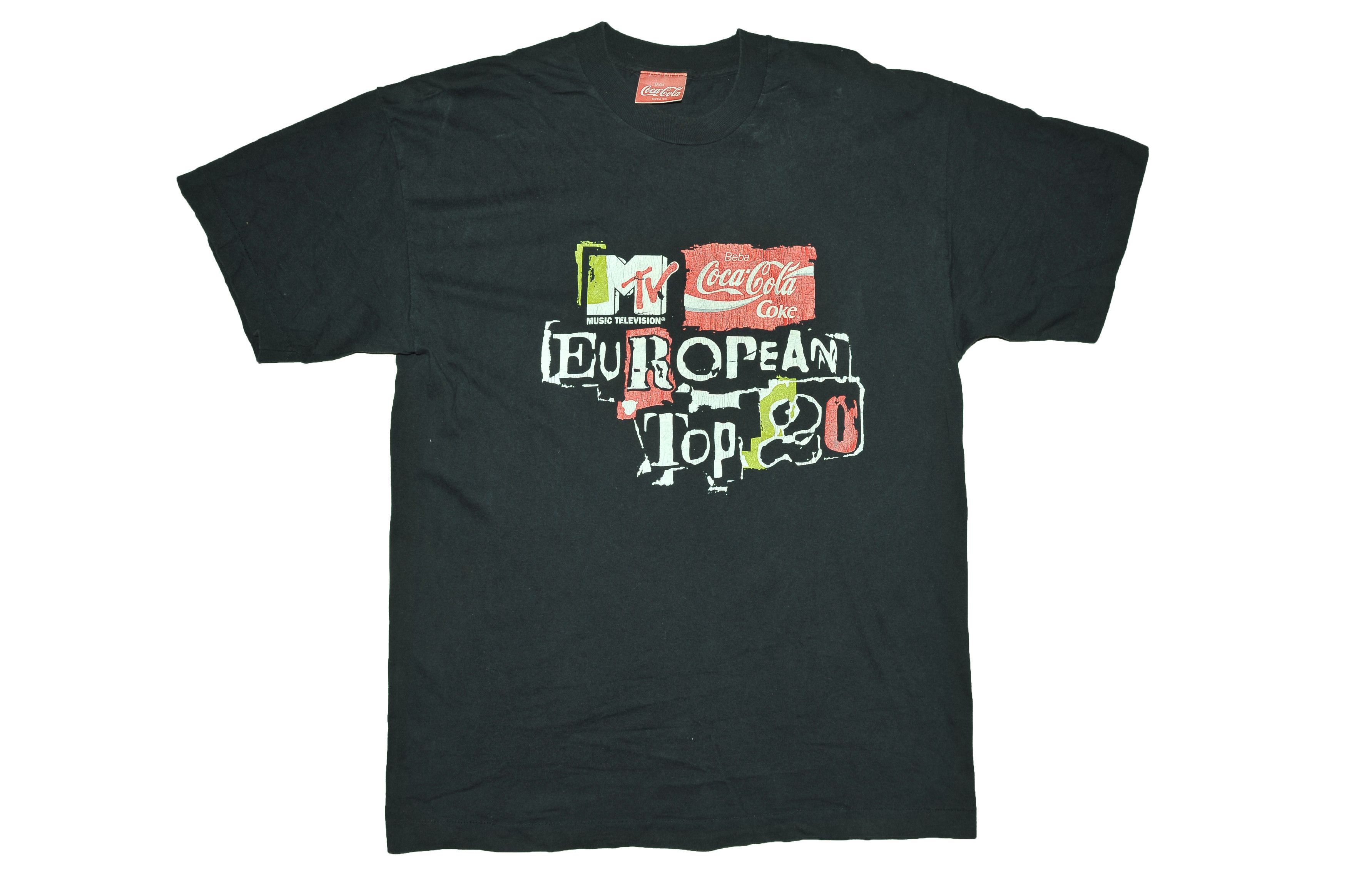 Vintage Vintage Coca Cola MTV European Top 20 T-shirt Size US XL / EU 56 / 4 - 1 Thumbnail
