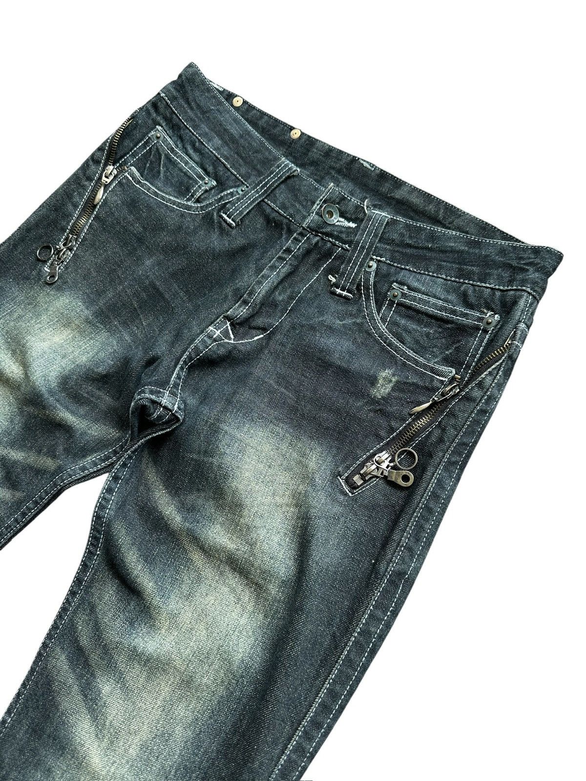 semanticdesign Early 00's Semanticdesign - J-rock whiskered jeans Size US 30 / EU 46 - 5 Thumbnail