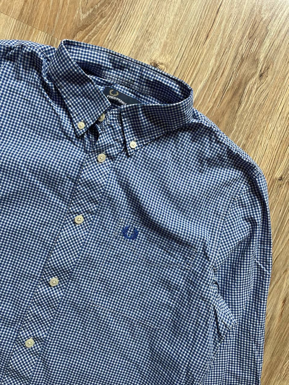 Fred Perry Fred Perry long sleeve, cotton Checked shirt - Blue/White Size US M / EU 48-50 / 2 - 4 Thumbnail