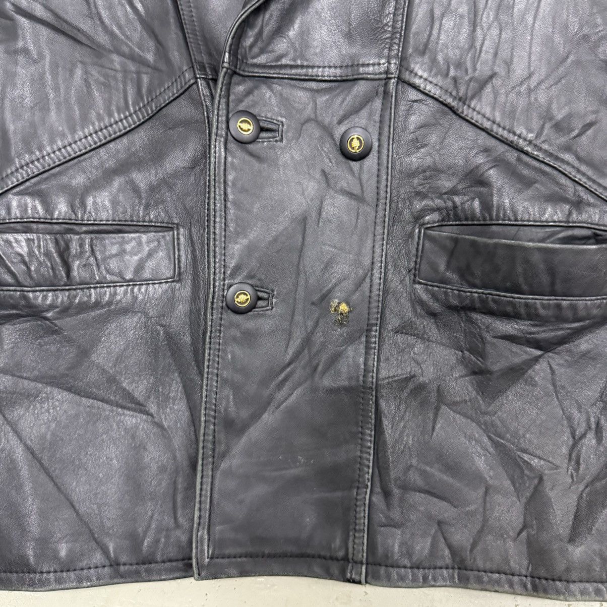 Leather Lambskin Leather Patina Double Breasted Short Coat Size US M / EU 48-50 / 2 - 2 Thumbnail
